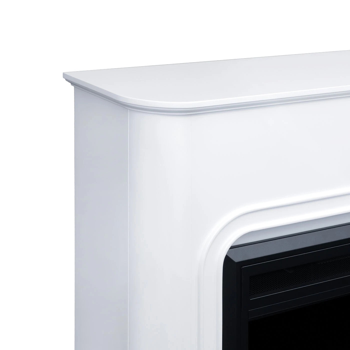10 Moda Living Santorini White Mantel Electric Fireplace Suite with 30 Inch Moonlight Insert - White, 10 of 10