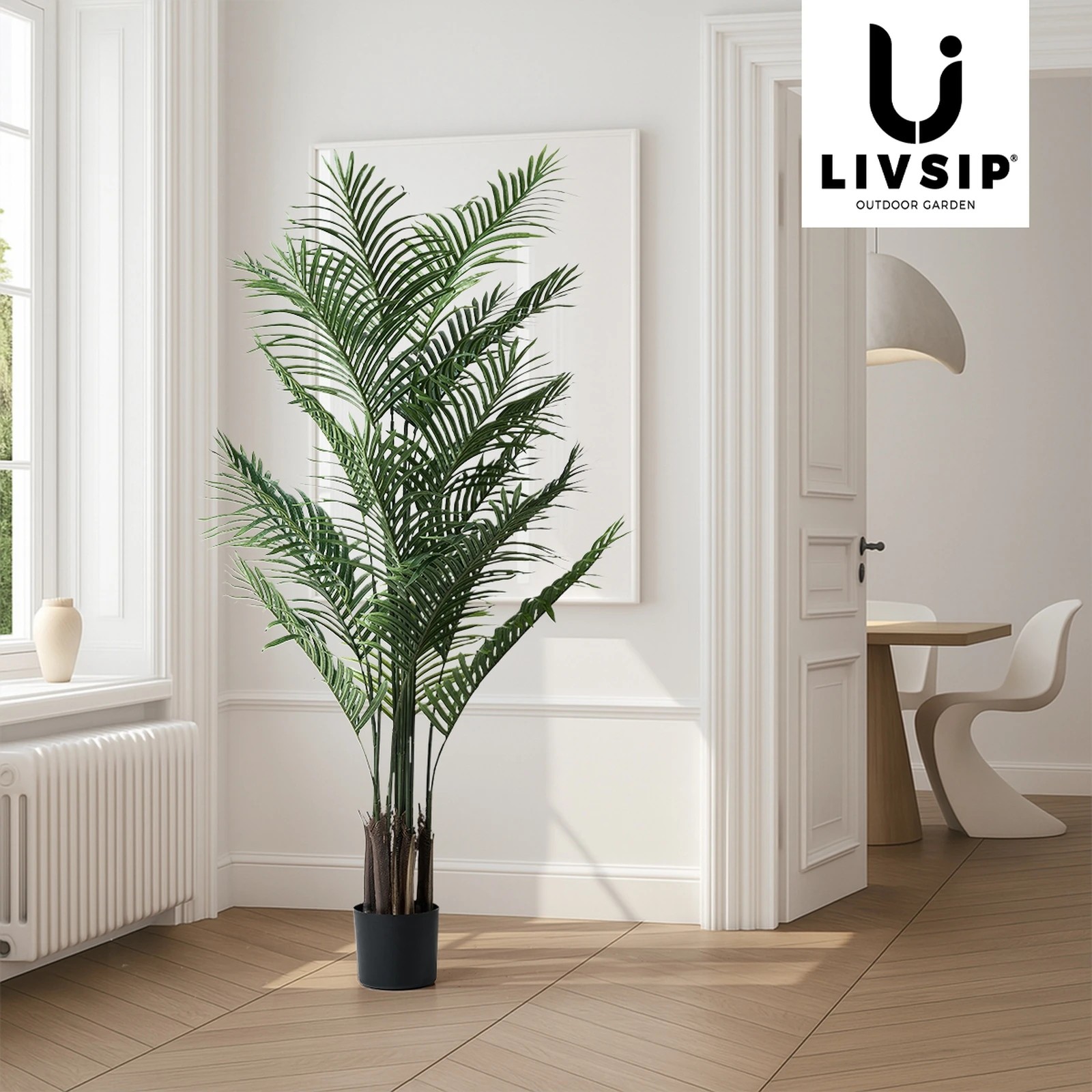 6 Livsip 180cm Artificial Palm Tree Lifelike Faux Potted Plant - Green, 6 of 10