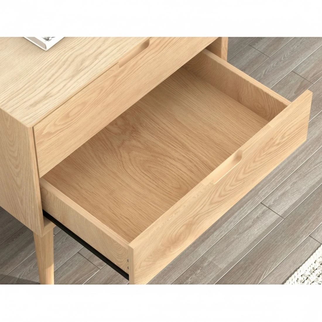 3 Artiss Bedside Table 2 Drawers - Natural, 3 of 5