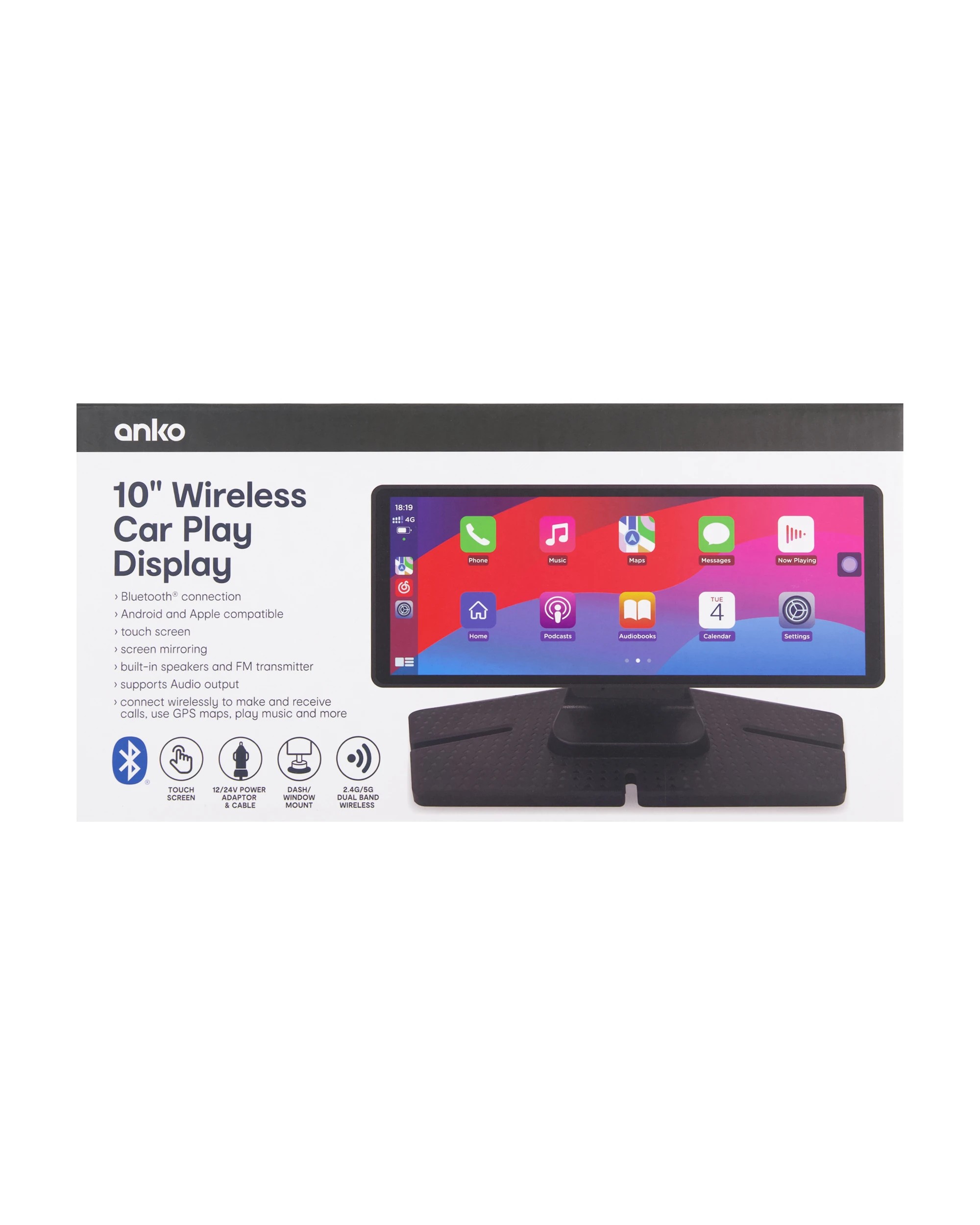 1 10in. Wireless Car Play Display, 1 of 8