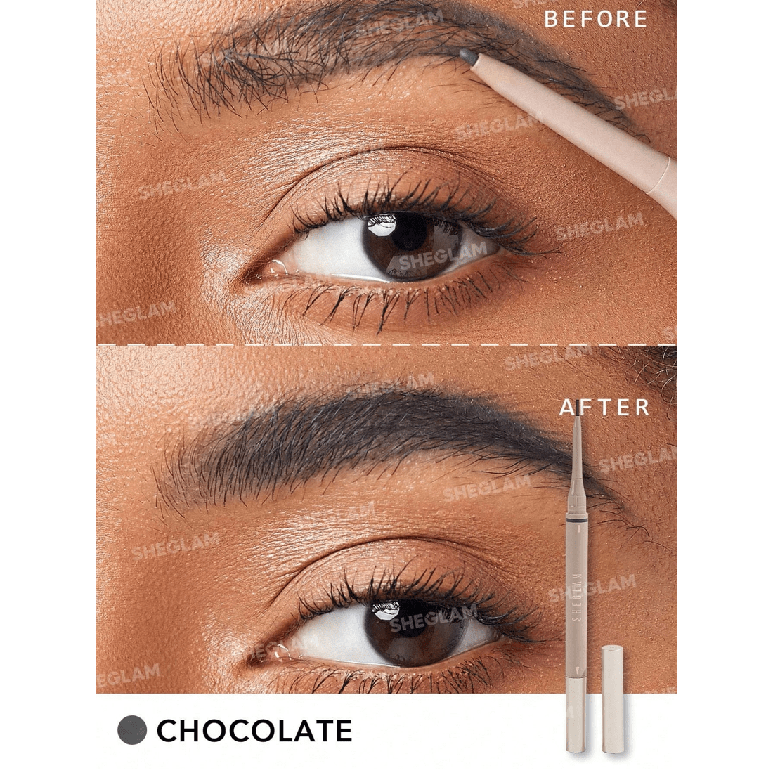 2 SHEGLAM Brows on Demand 2-in-1 Brow Pencil - Chocolate, 2 of 5