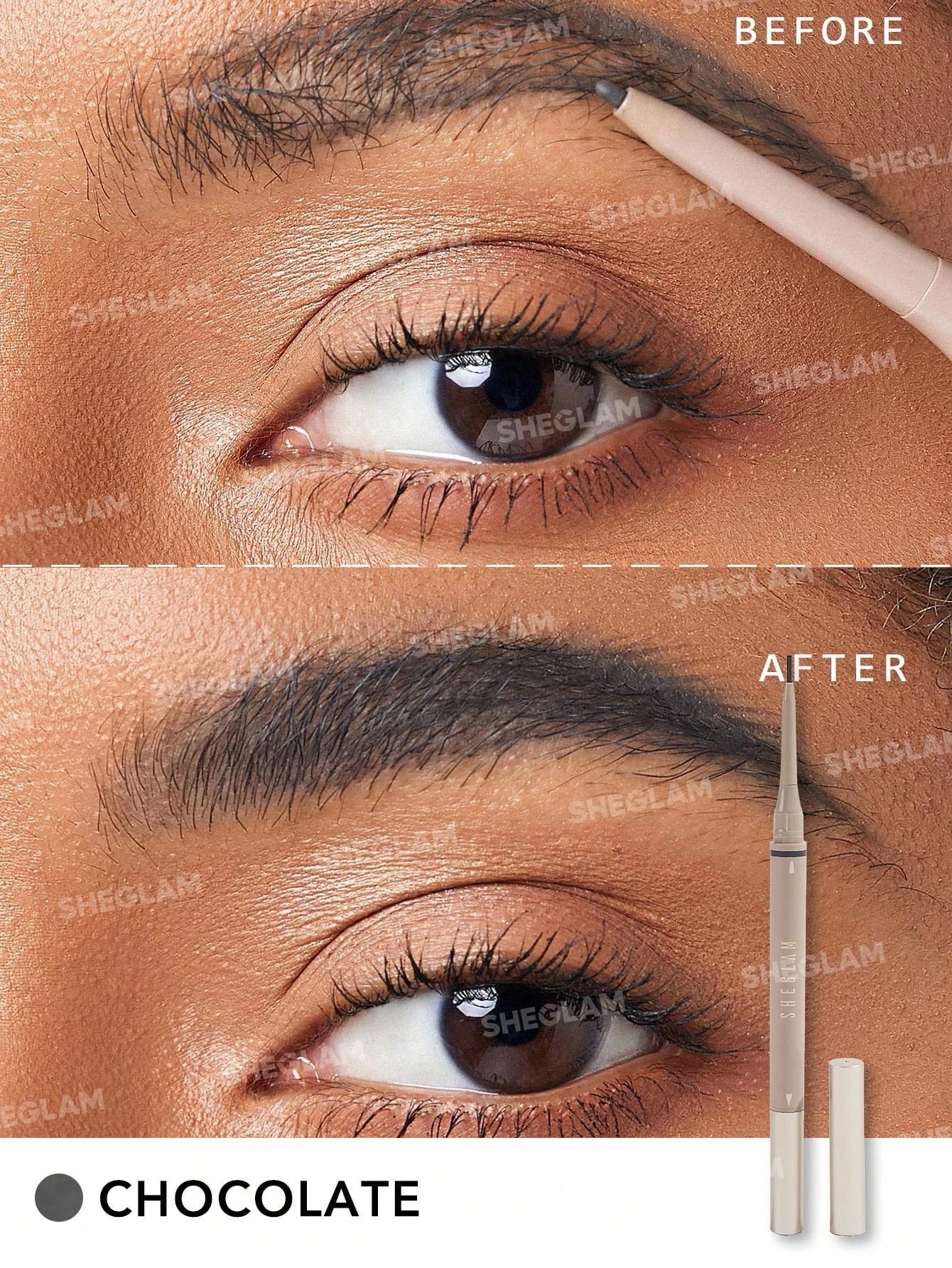 2 SHEGLAM Brows on Demand 2-in-1 Brow Pencil - Chocolate, 2 of 5