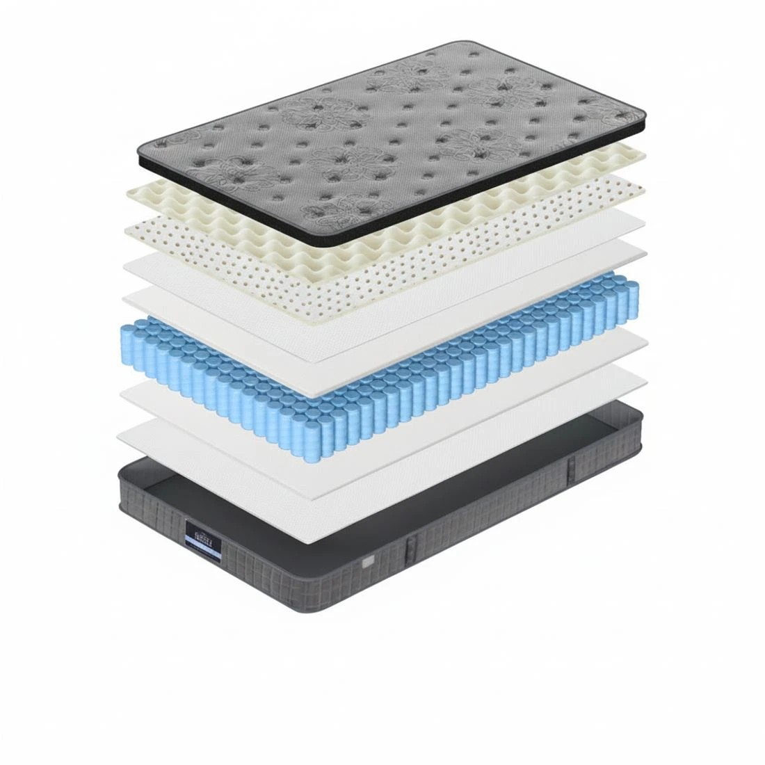 4 26cm Giselle Mattress King Single Latex Foam - King Single Bed - Charcoal, 4 of 7