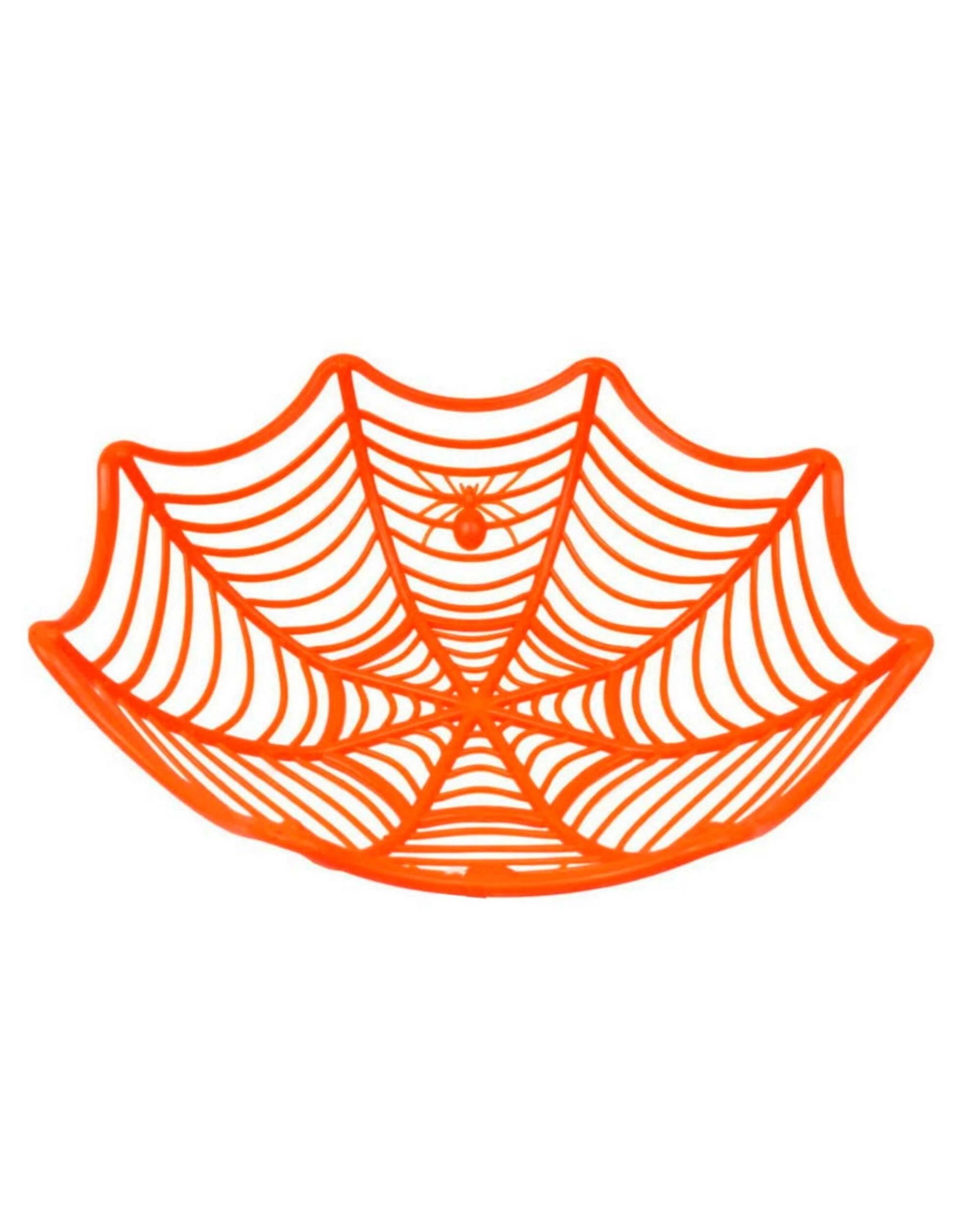1 JD Party Spider Web Plastic Basket Bowl - Orange, 1 of 2