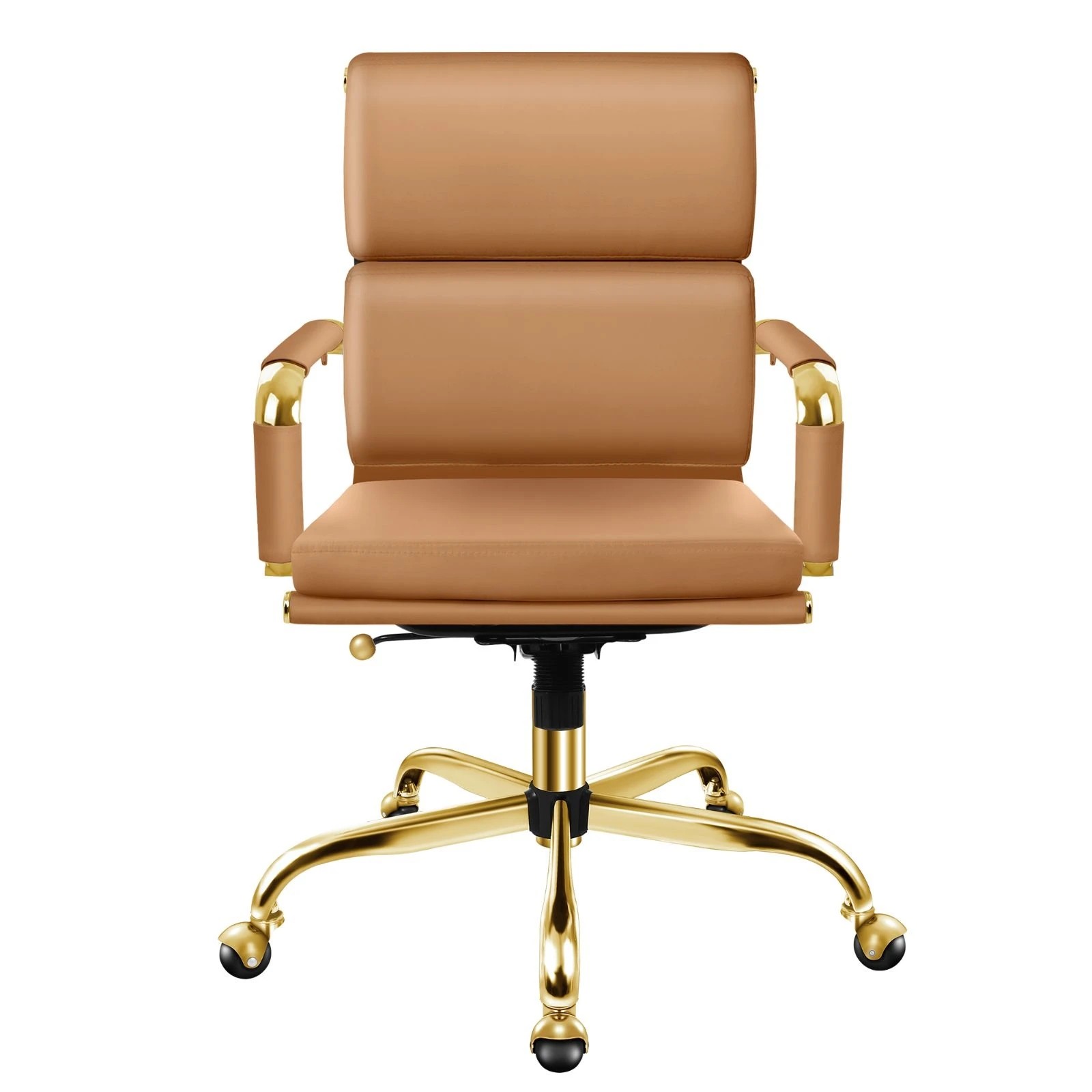 6 Alfordson Office Chair Ergonomic Paddings Executive Computer Seat Mid Back - Brown, 6 of 10