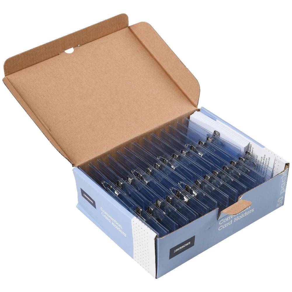 5 J.Burrows Pin & Clip Convention Card Holders 50 Pack, 5 of 5