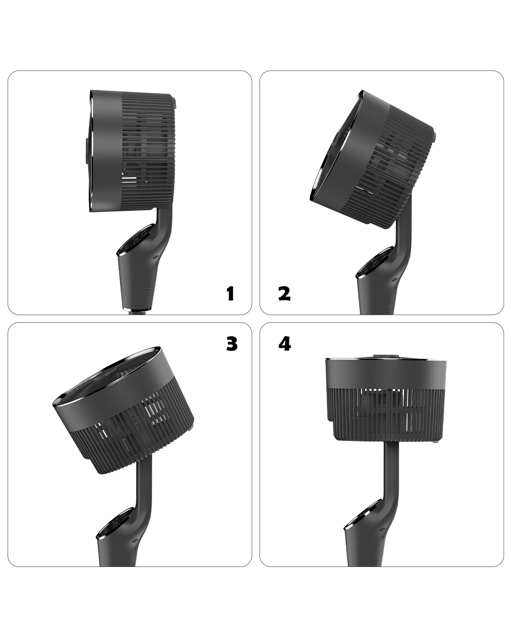 3 Advwin Pedestal Fan 97cm Portable Air Circulator Fan Height Adjustable, 3 of 7