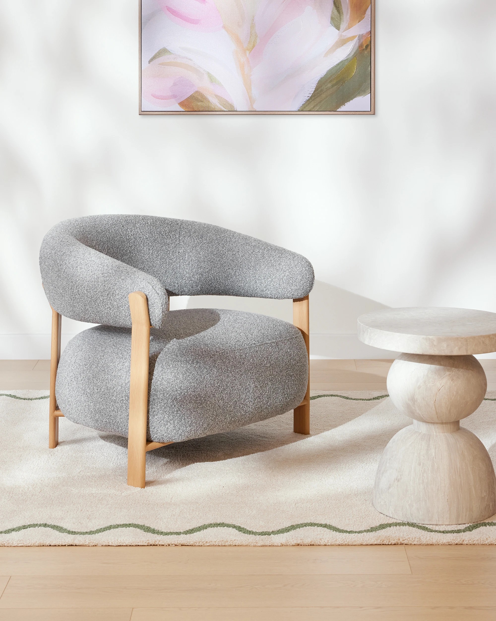 1 Zurich Lounge Chair - Grey, 1 of 9