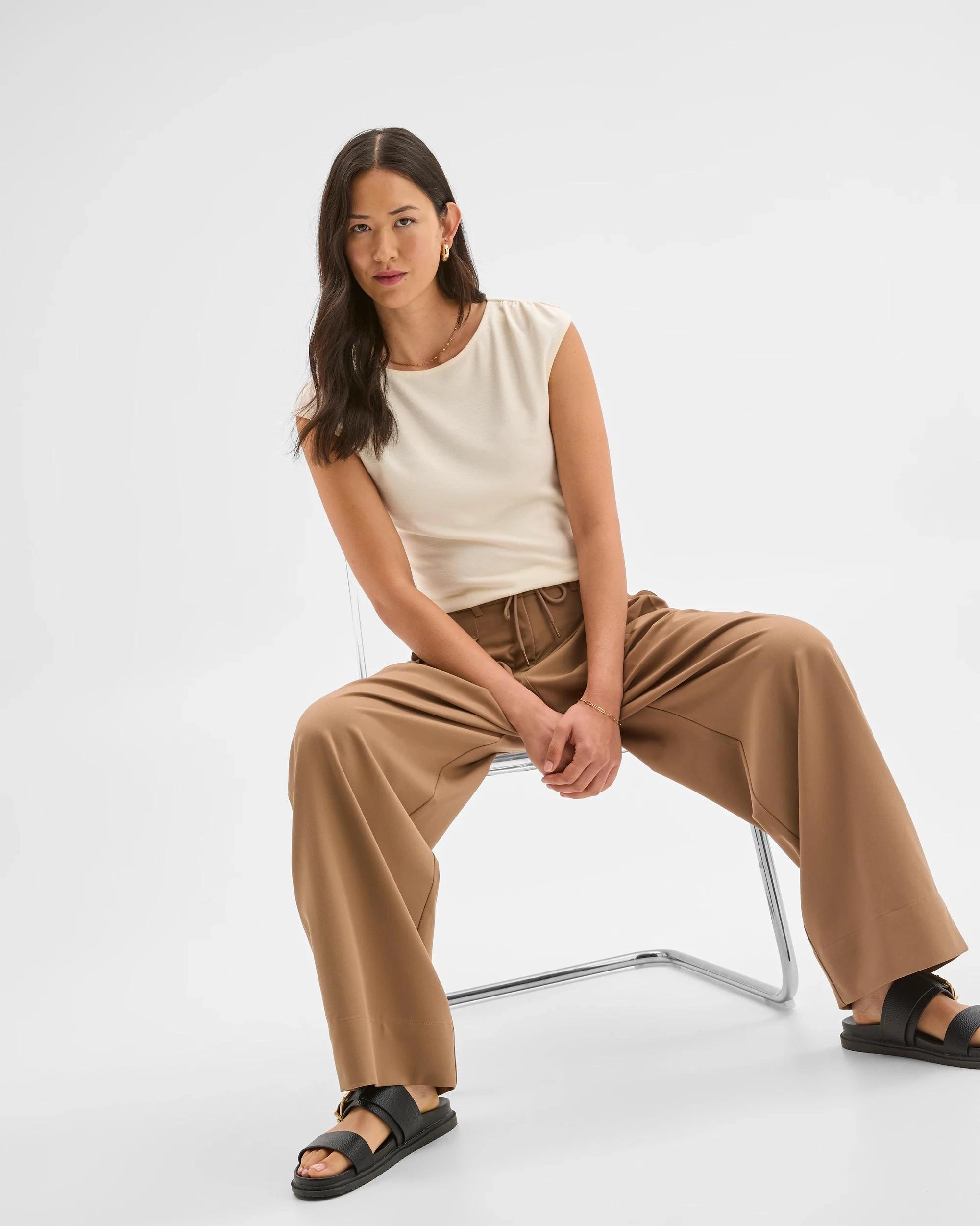 5 Preview Sleeveless Drape Tank Top VANILLA ICE, 5 of 7