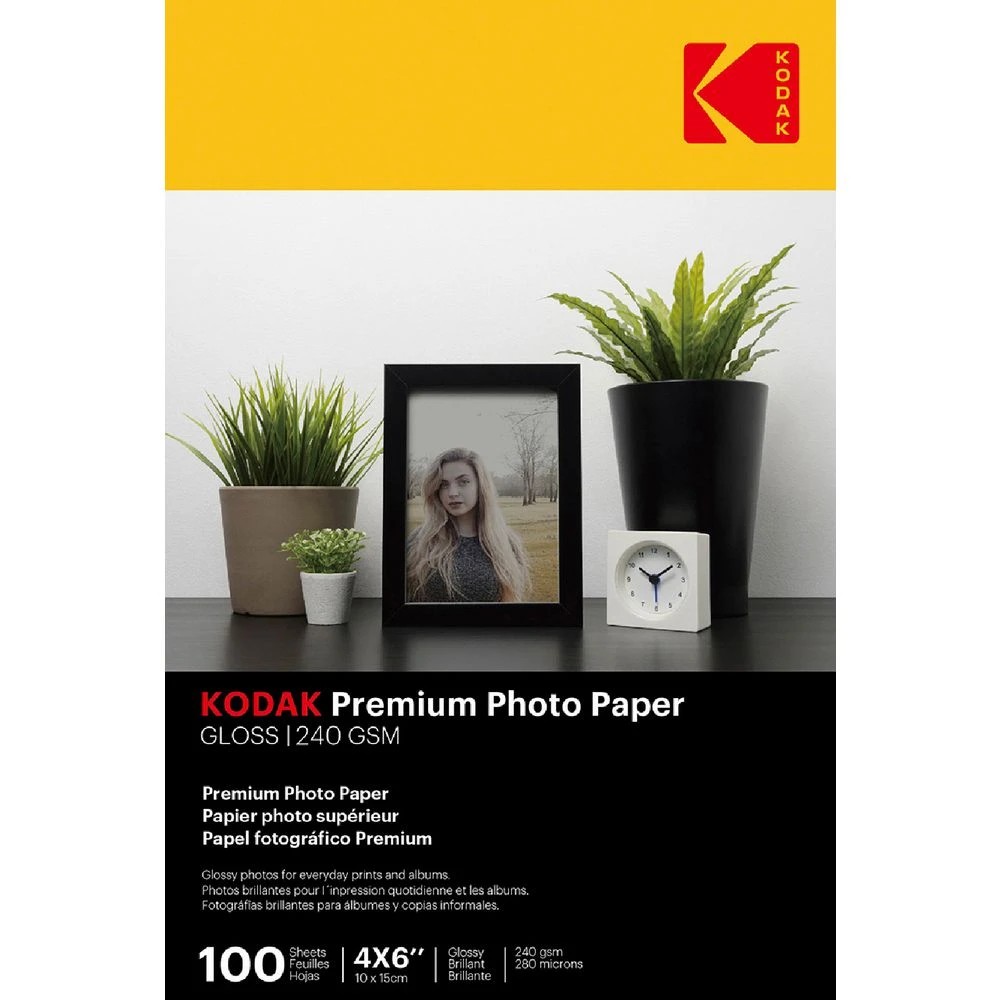 1 Kodak 4 x 6" Premium Glossy Photo Paper 240gsm 100 Pack, 1 of 1