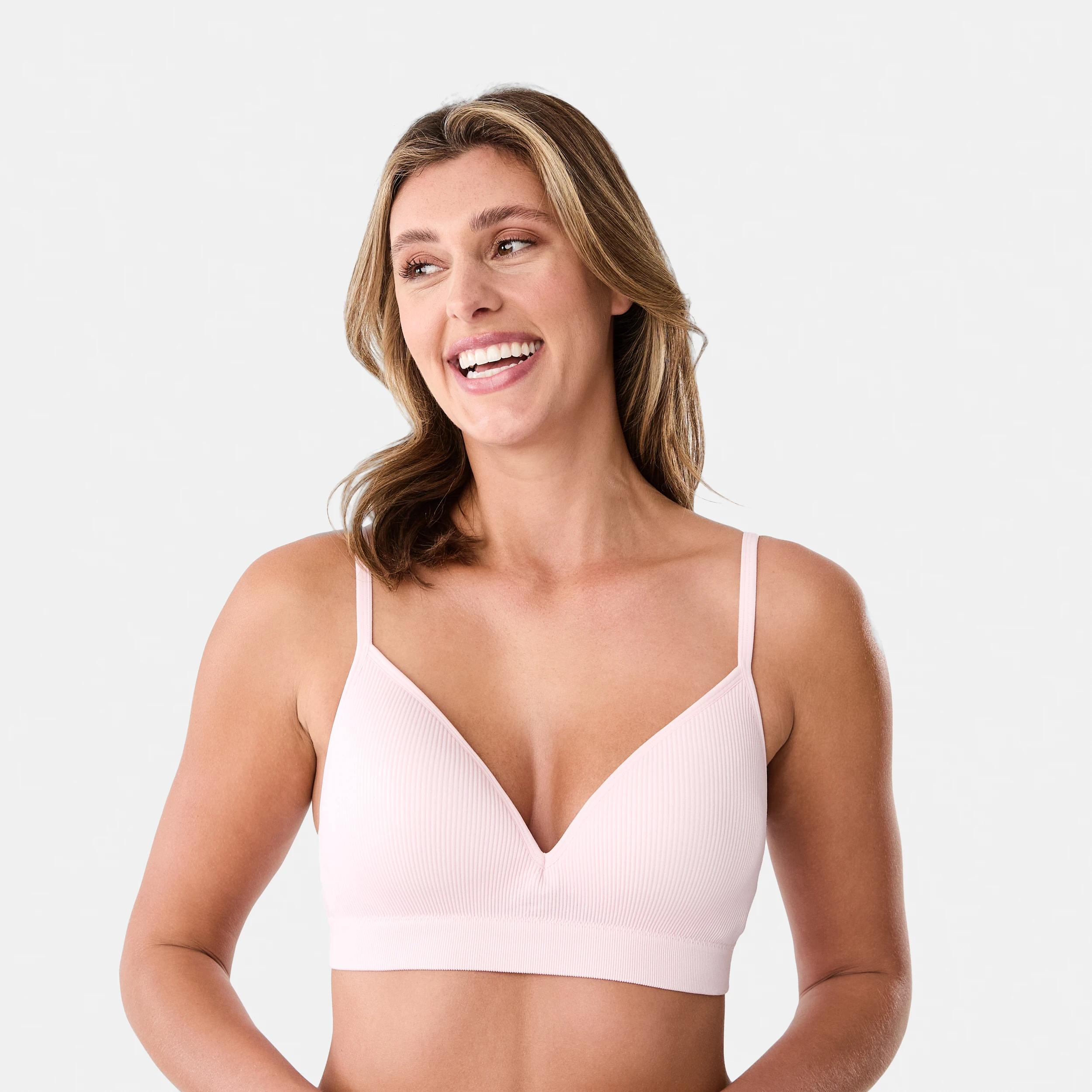 1 Seamfree Rib T-shirt Bra Bllet Pink, 1 of 6