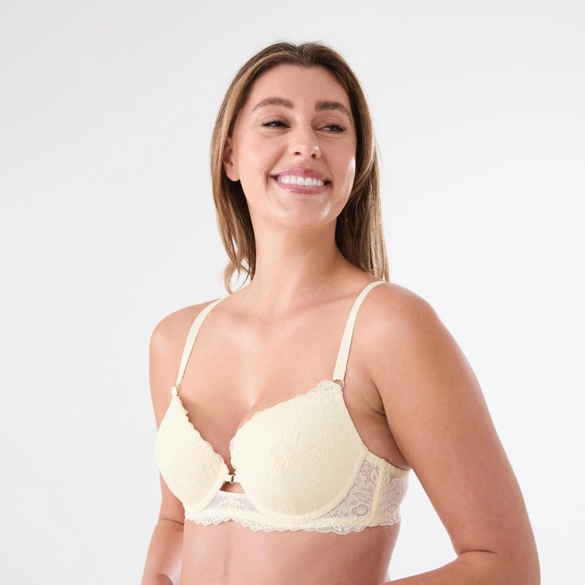 2 Co-ordinated Lace Push-Up Bra LEMON ICING, 2 of 6