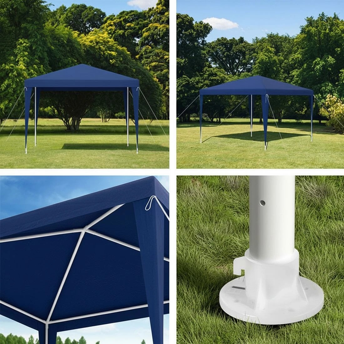 5 Instahut Gazebo 3x3m Wedding Party Marquee Tent Outdoor Event Camping Canopy Shade - Blue, 5 of 6