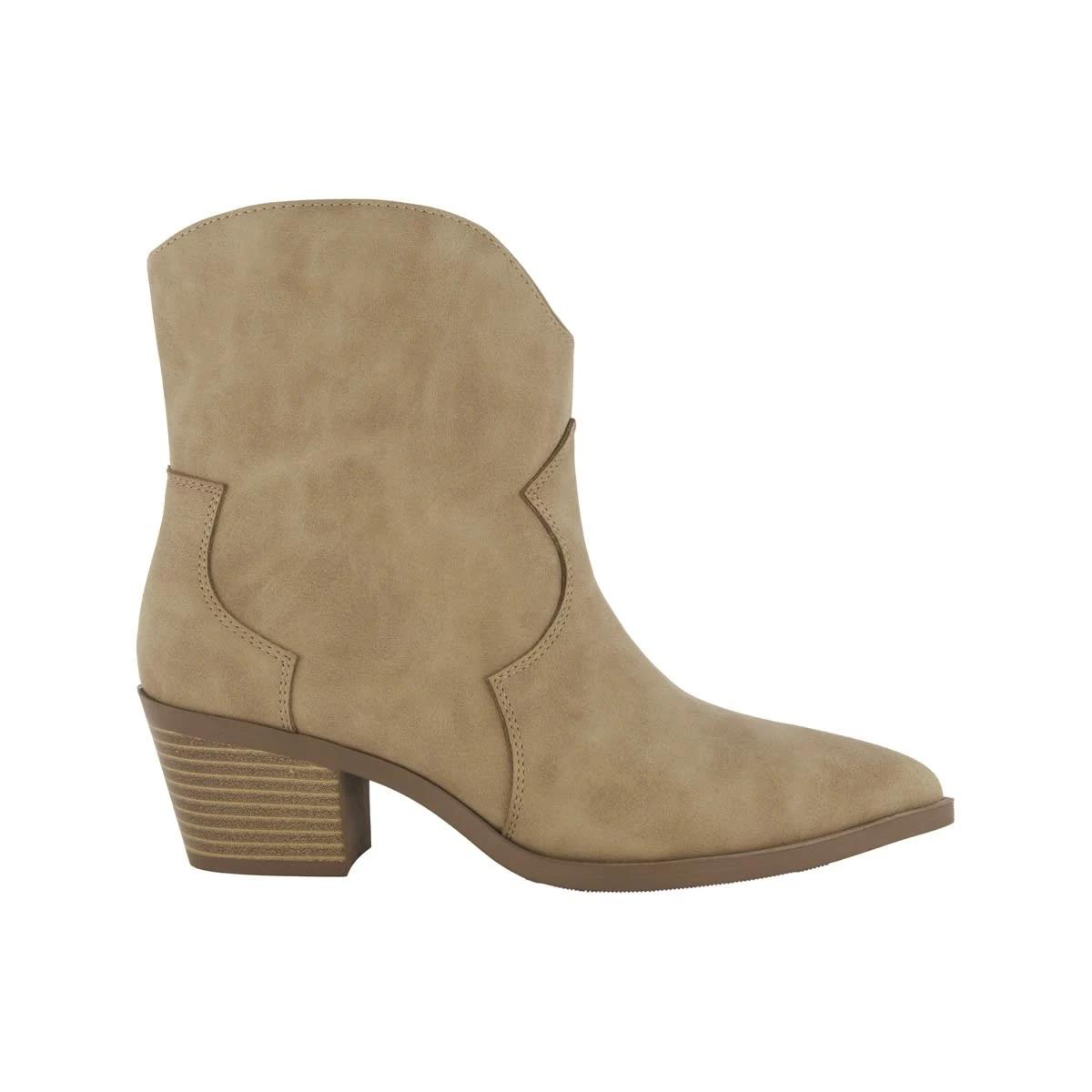 1 Western Block Heel Boots Bge Taupe, 1 of 4