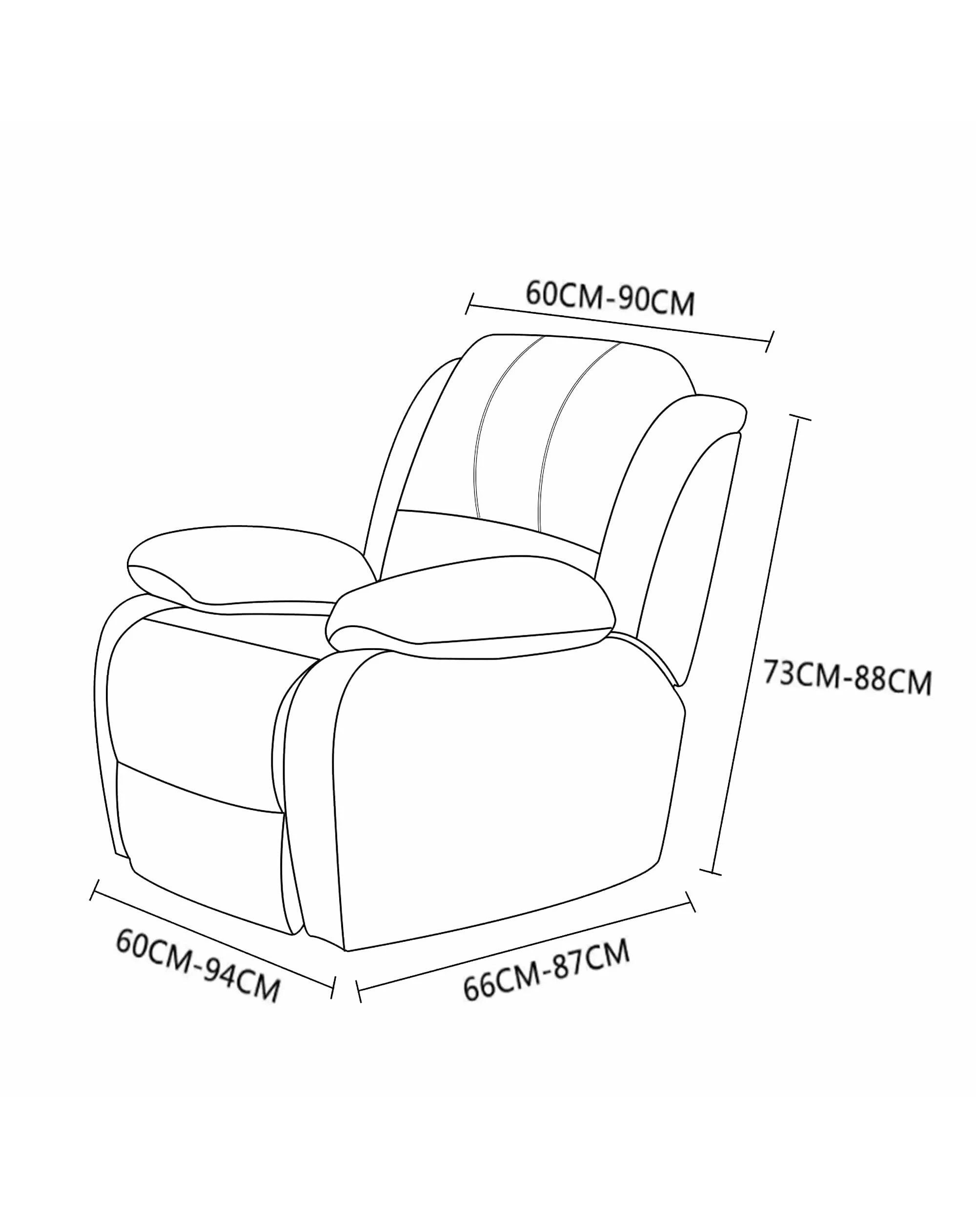 5 Smarcute Velvet Recliner Chair Cover Stretch Sofa Slipcover - Brown, 5 of 5
