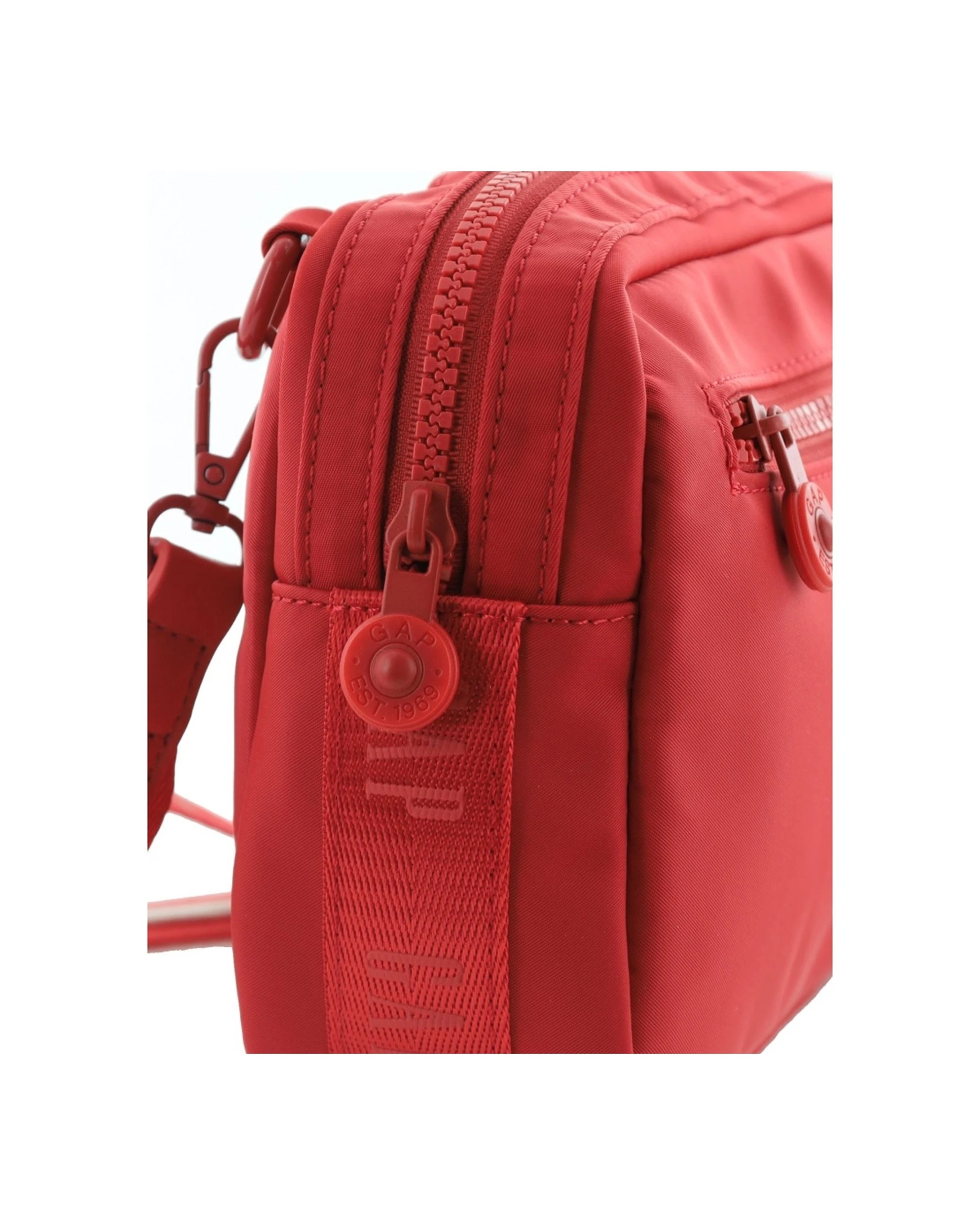 5 GAP Women's Nylon Shoulder Crossbody Bag With Secure Zip 25x19cm - Red, 5 of 6