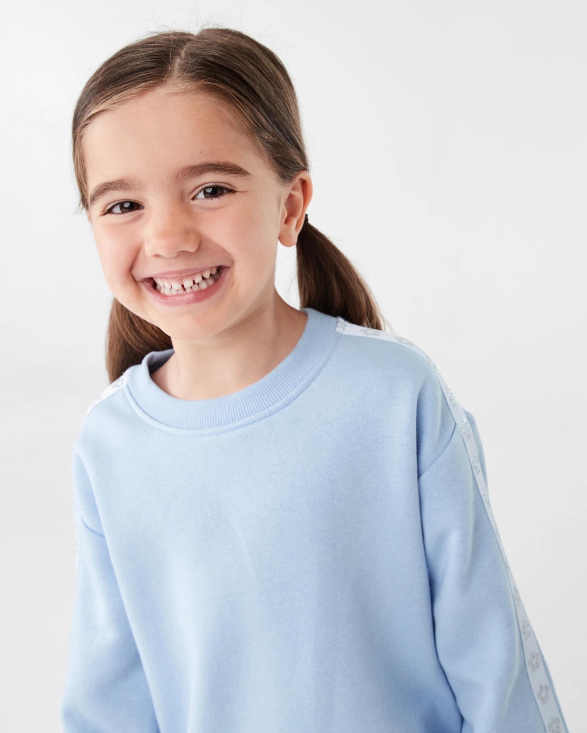 3 Tape Detail Crew Neck Sweatshirt Blu Kntky, 3 of 7