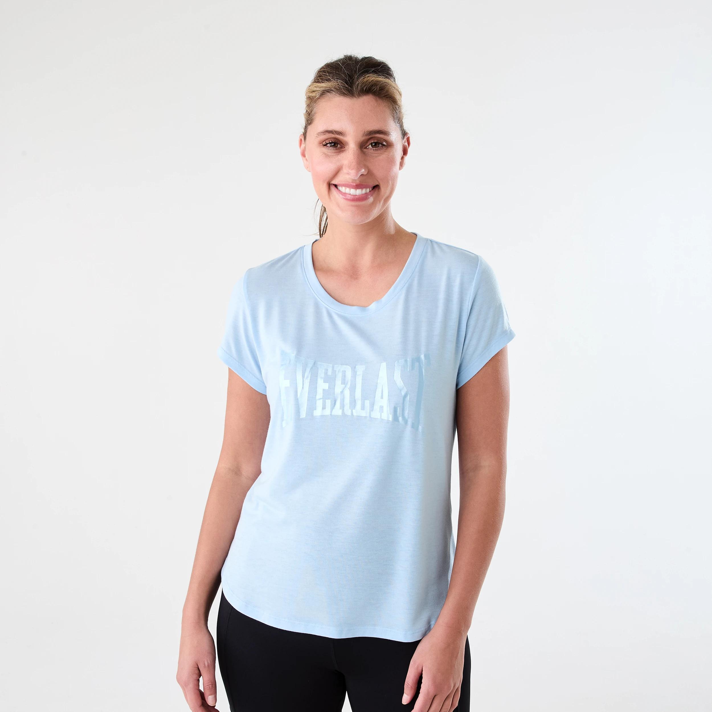 1 Everlast Womens Scoop Neck T-shirt EVERLAST SKY BLUE, 1 of 6
