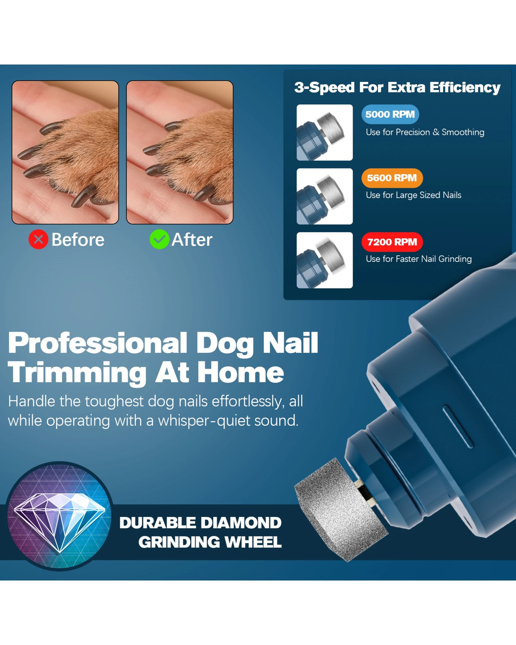 3 Advwin Electric Pet Nail Grinder, 3 of 8