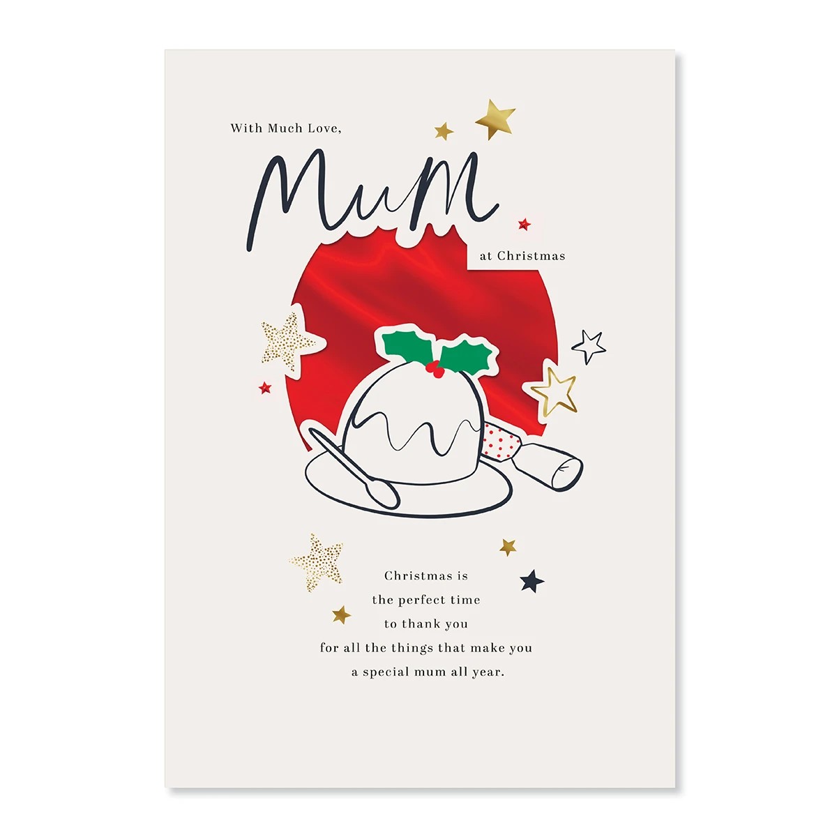 3 Hallmark Christmas Card for Mum - Pudding, 3 of 3