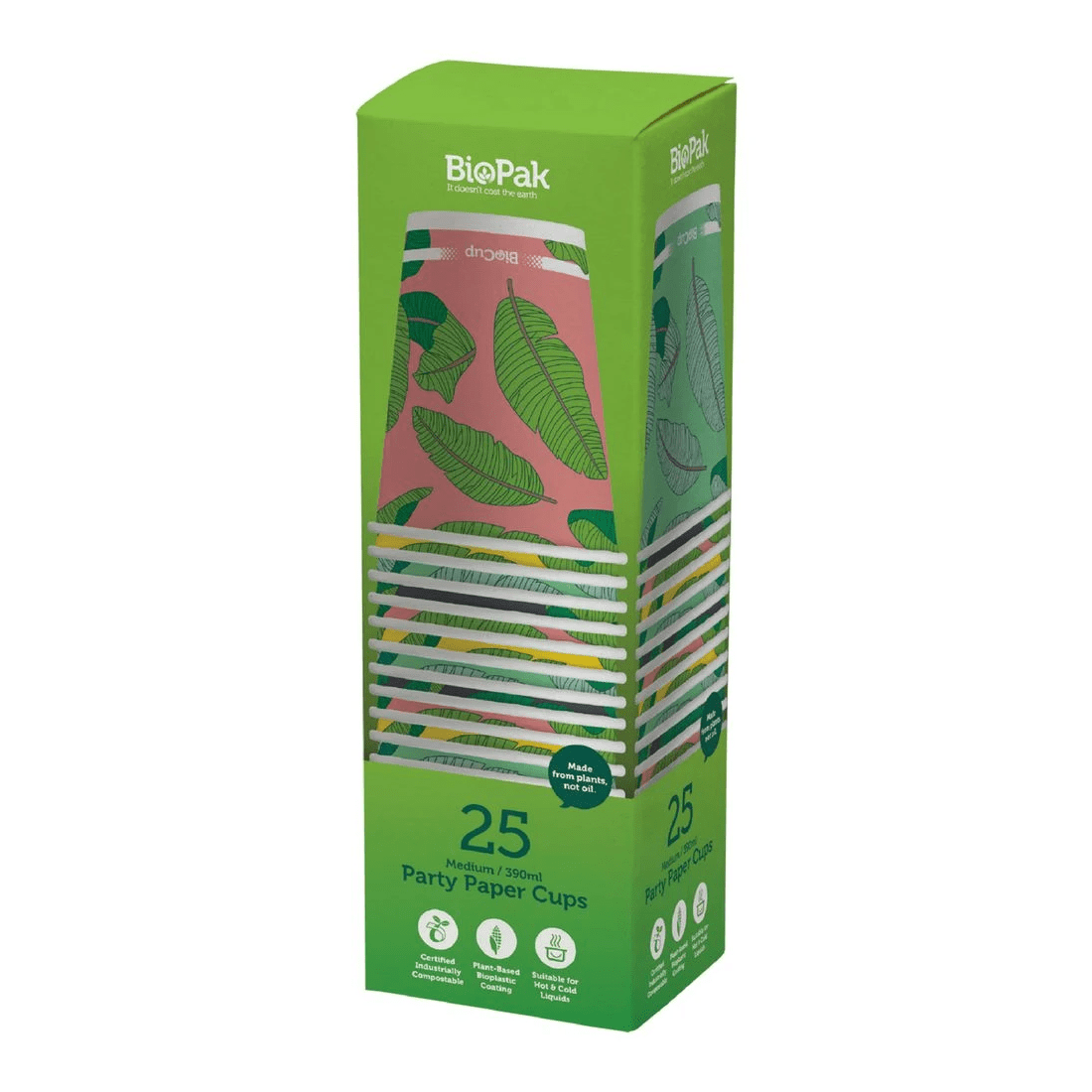 1 BioPak Paper Cups 390mL 25 Pack, 1 of 2