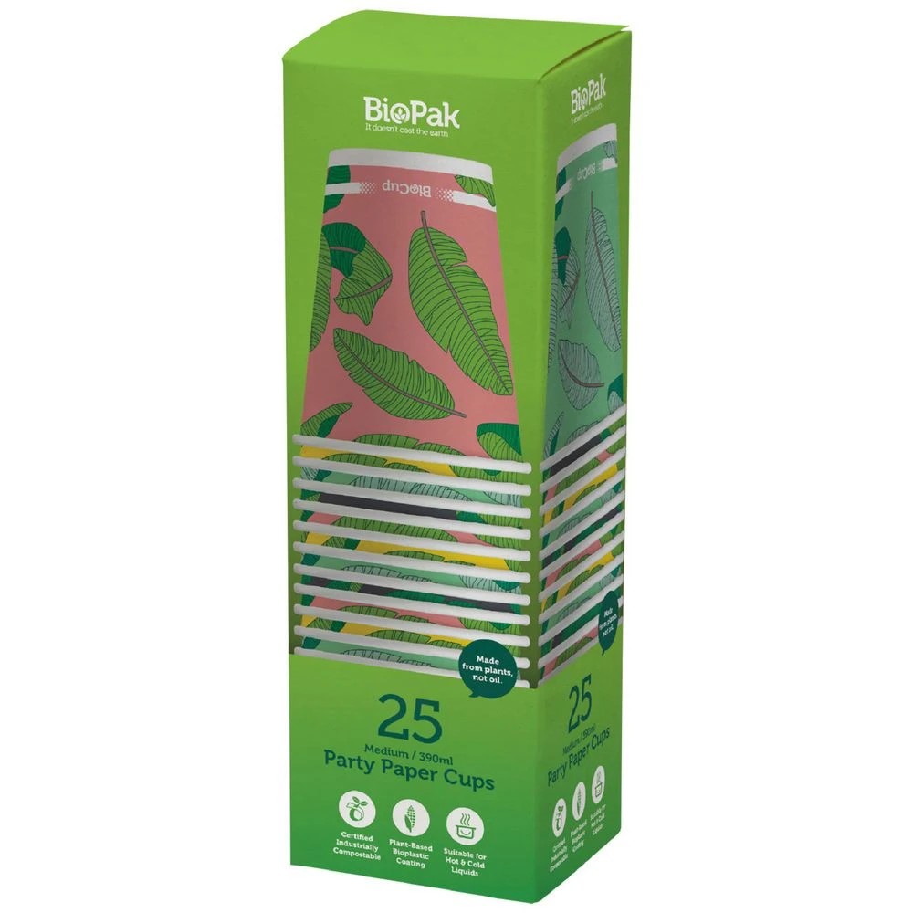 1 BioPak Paper Cups 390mL 25 Pack, 1 of 2