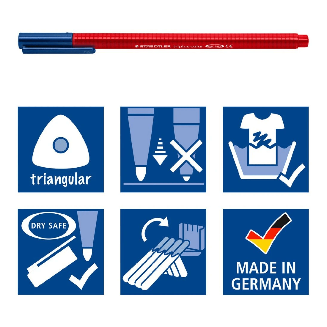 9 Staedtler Triplus Triangular Coloured Fibre Markers 10 Pack, 9 of 9