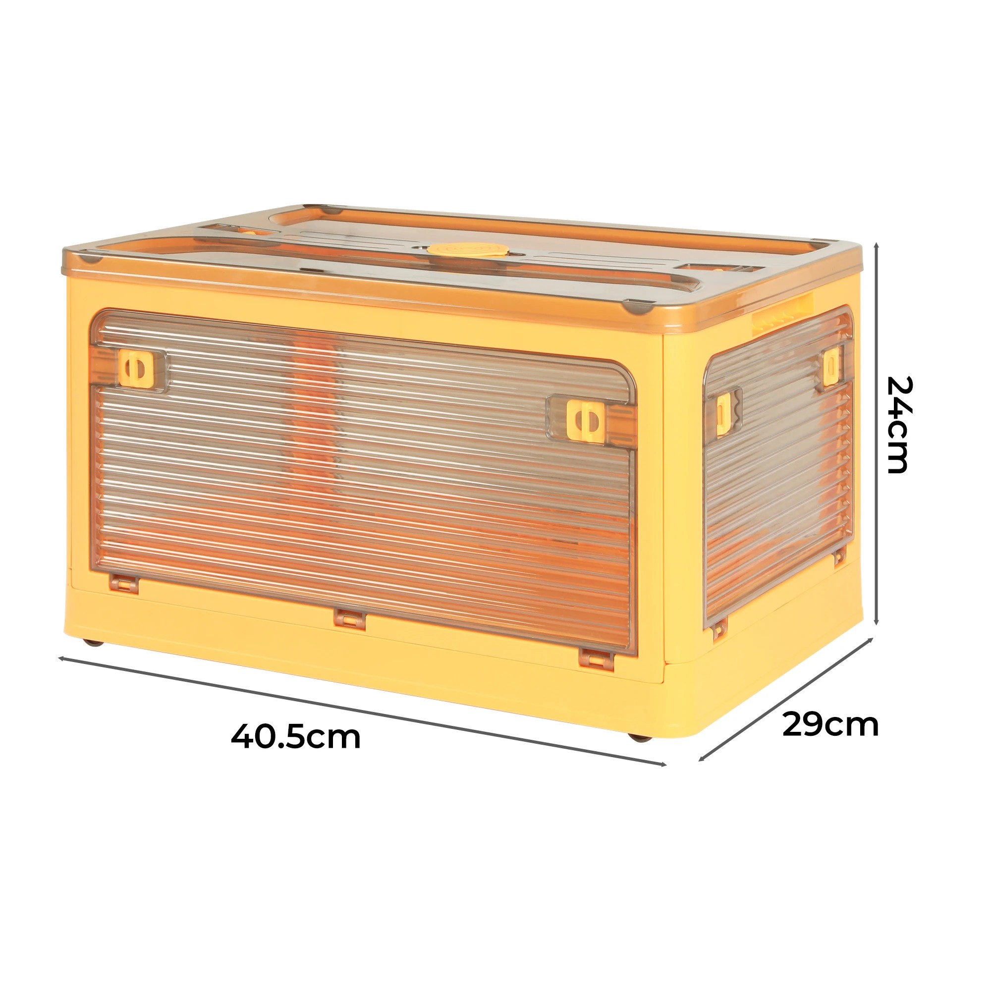 3 Traderight 28L S Size Foldatble Storage Container  5 Sides Open Door - Orange, 3 of 7