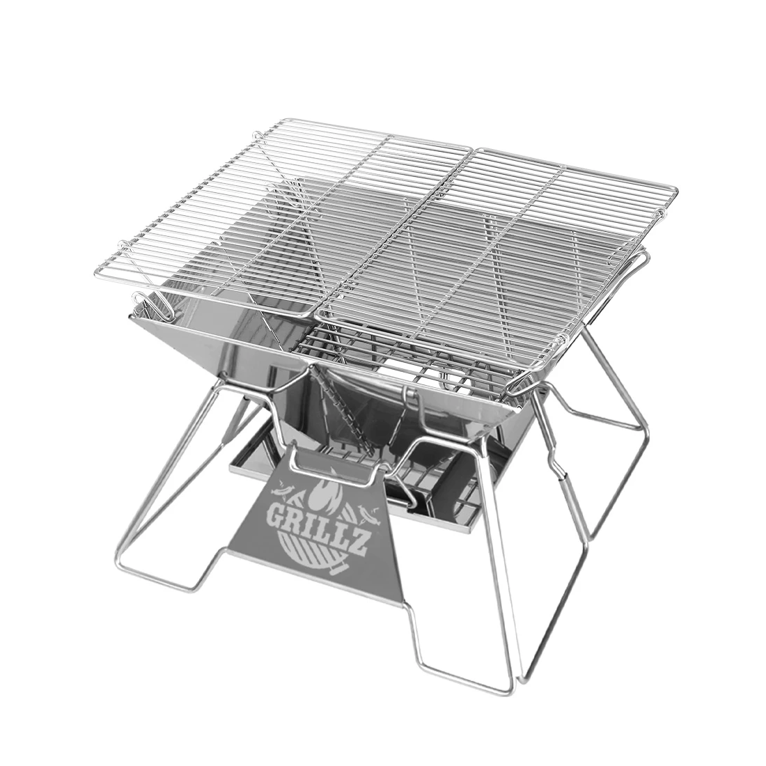 1 Grillz Fire Pit BBQ Grill with Carry Bag Portable - Grey, 1 of 6