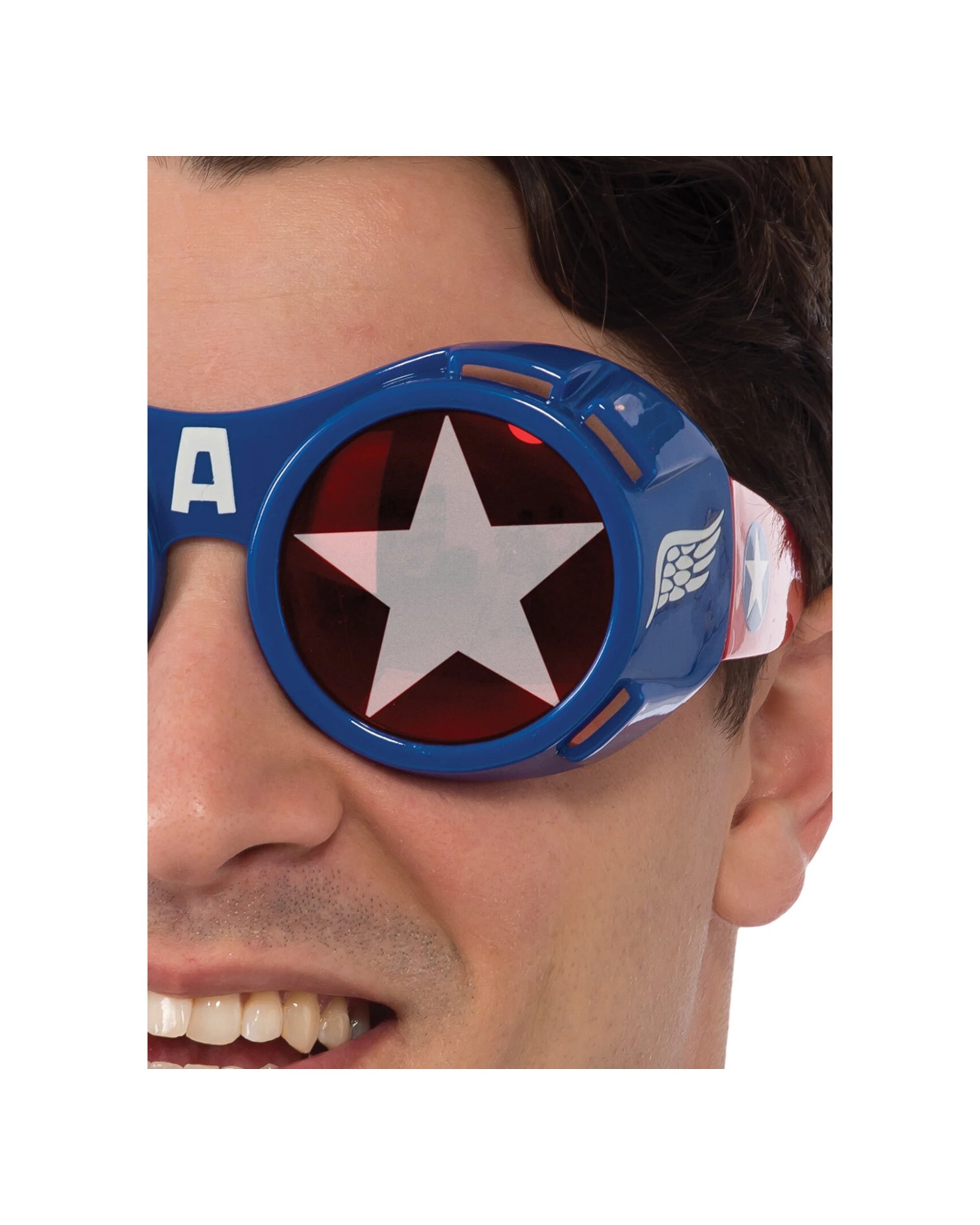 2 Marvel Captain America Plastic Goggles Adult Hero Costume Accessory - Blue, 2 of 2