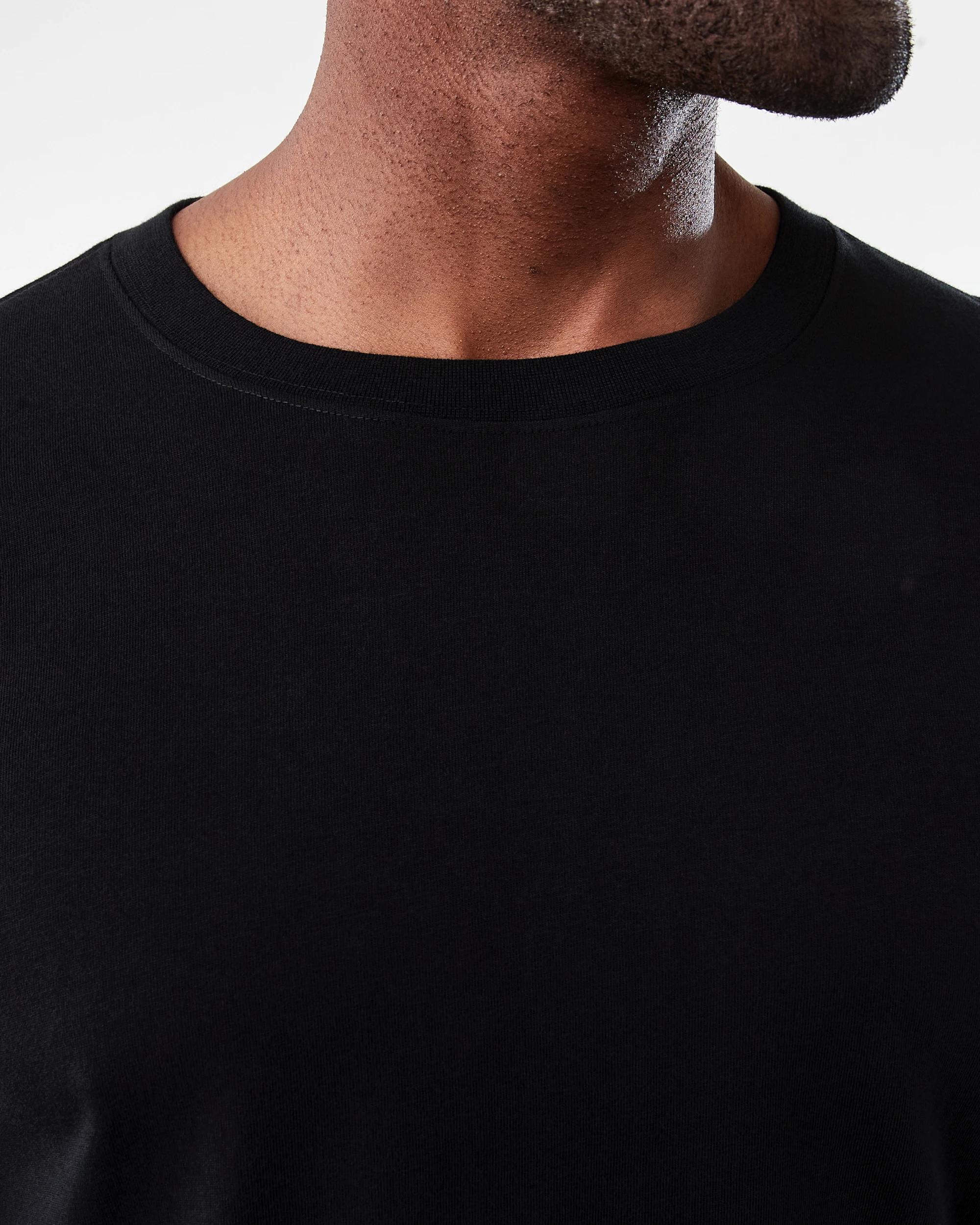 5 Long Sleeve Longline T-shirt Black, 5 of 5