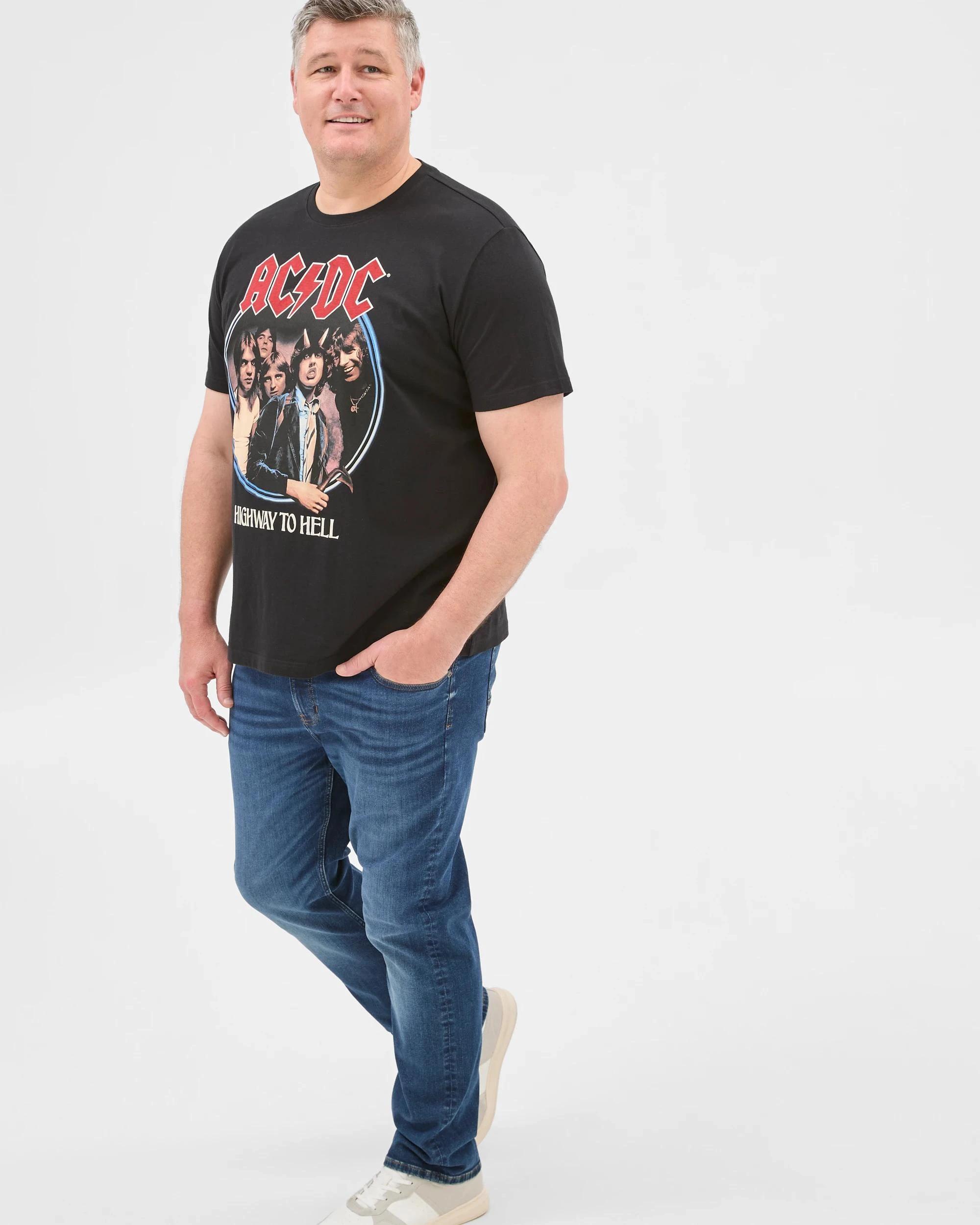 5 ACDC Plus Size Licensed AC/DC T-Shirt WASHED BLACK, 5 of 6