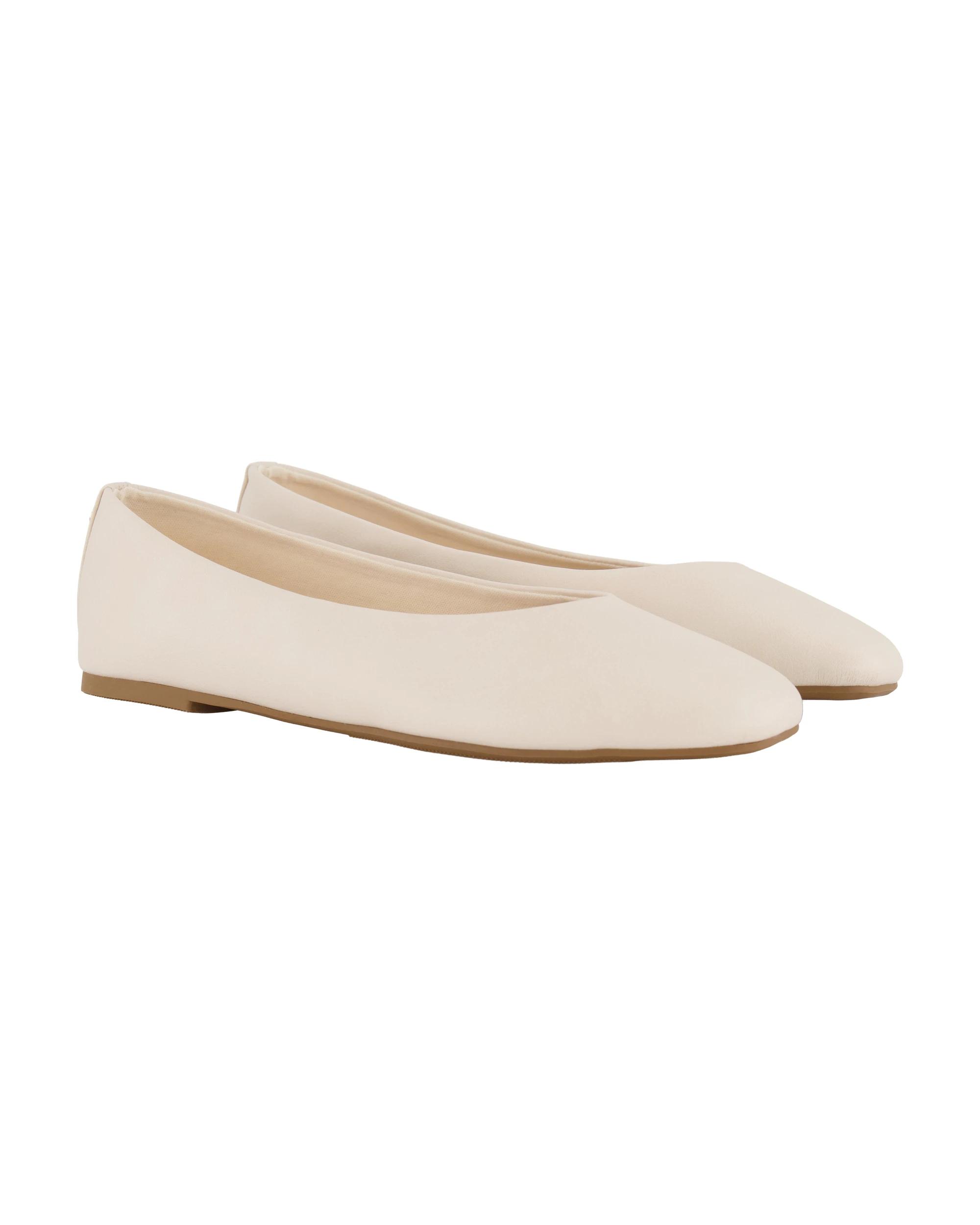 3 PU V Ballet Flats Ivory, 3 of 3