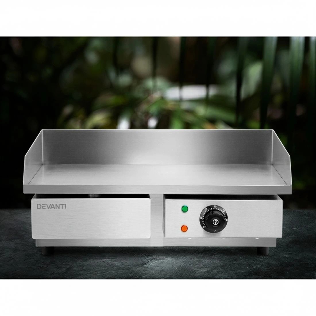 3 Devanti Commercial Electric Griddle 55cm BBQ Grill Plate 3000W - Silver, 3 of 7