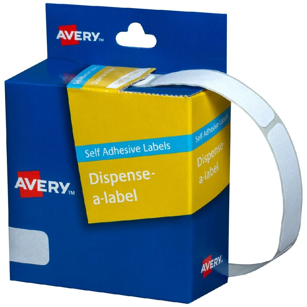 1 Avery Labels Dispenser Rectangle 13 x 49mm White 550 Pack, 1 of 2