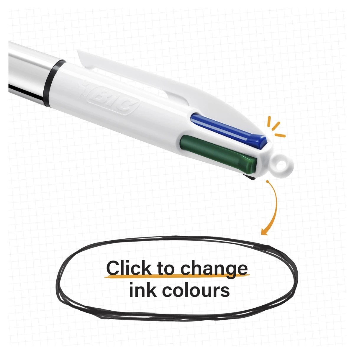 4 3 Pack BIC 4 Colours Shine Ballpoint Pen, 4 of 10