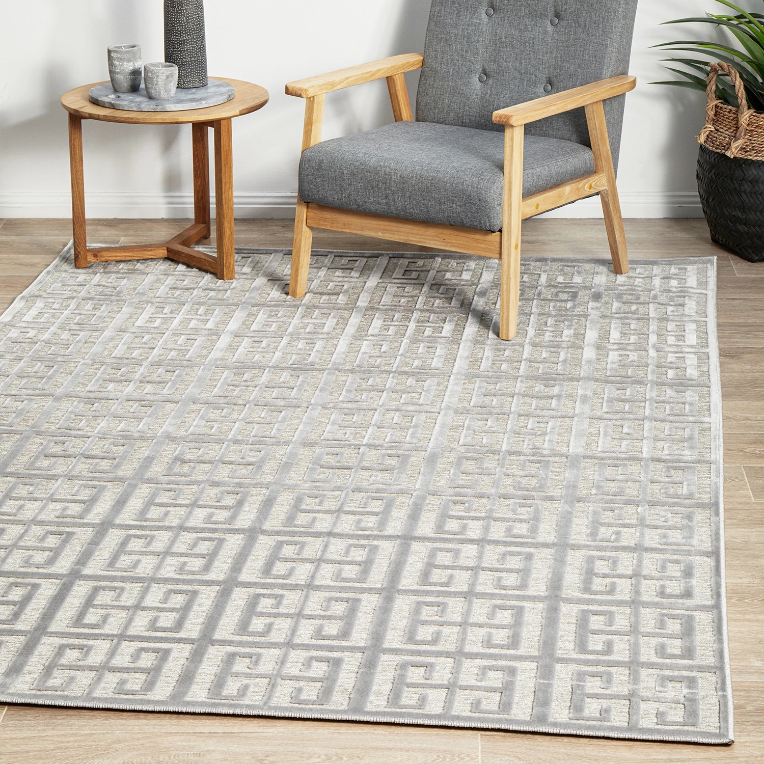 4 Common Ground Rugs Citadel Brenda 290x200cm - Large Floor Rug - Silver, 4 of 7