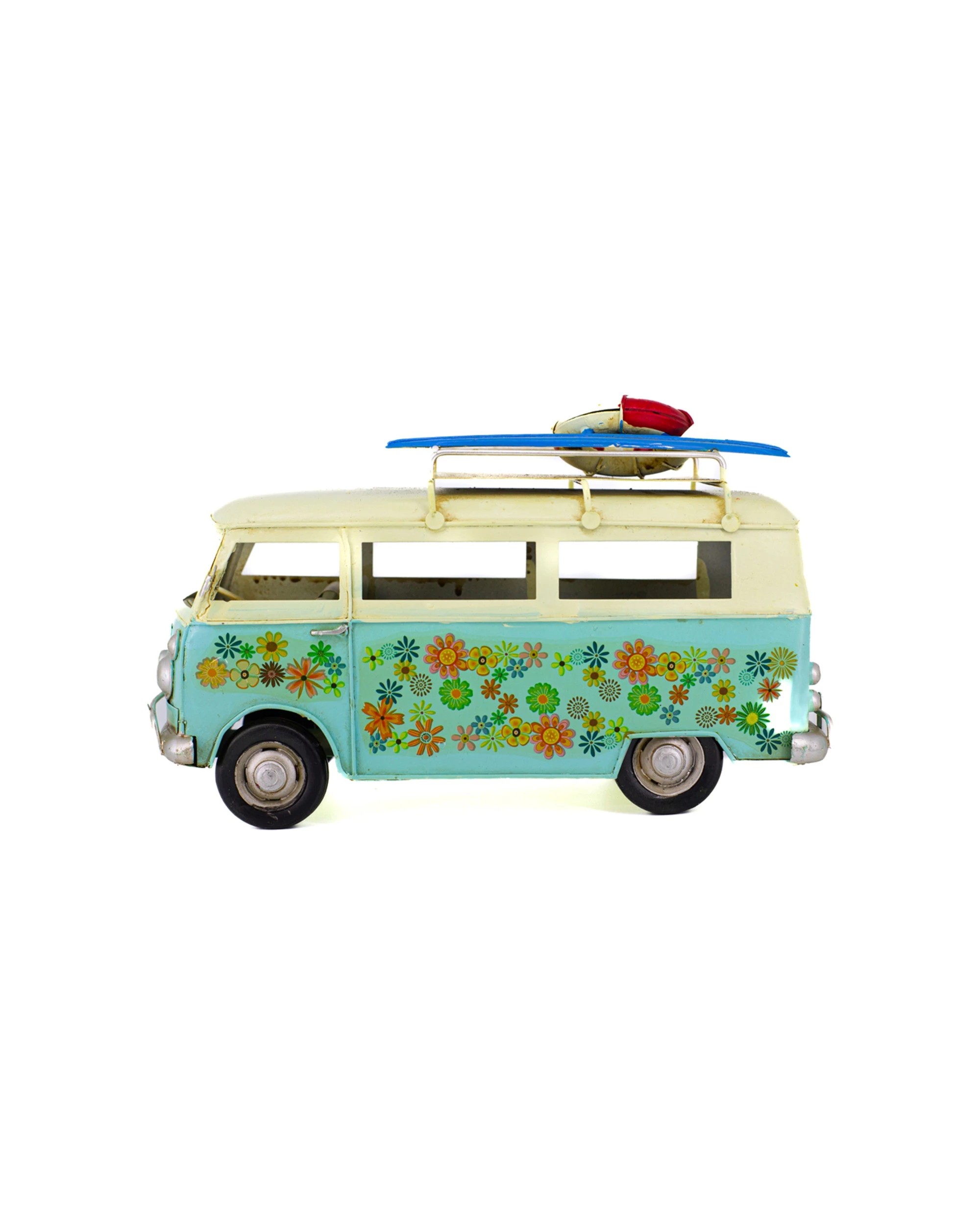 3 Boyle Metal Display Flower Van Top Ornament Home Decor 25cm - Multi, 3 of 6