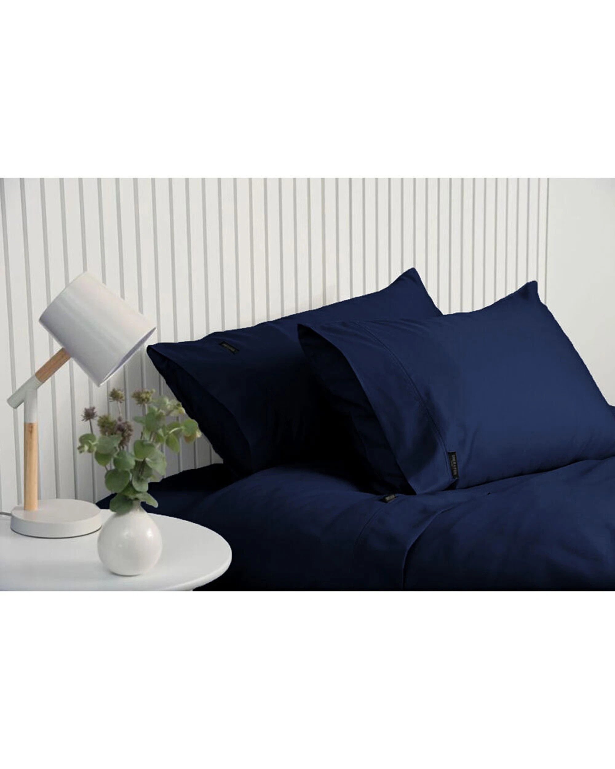 1 Sheraton Luxury 1000TC Cotton Fitted Bed Bedding Sheet Set Nightfall - King Bed - Blue, 1 of 1