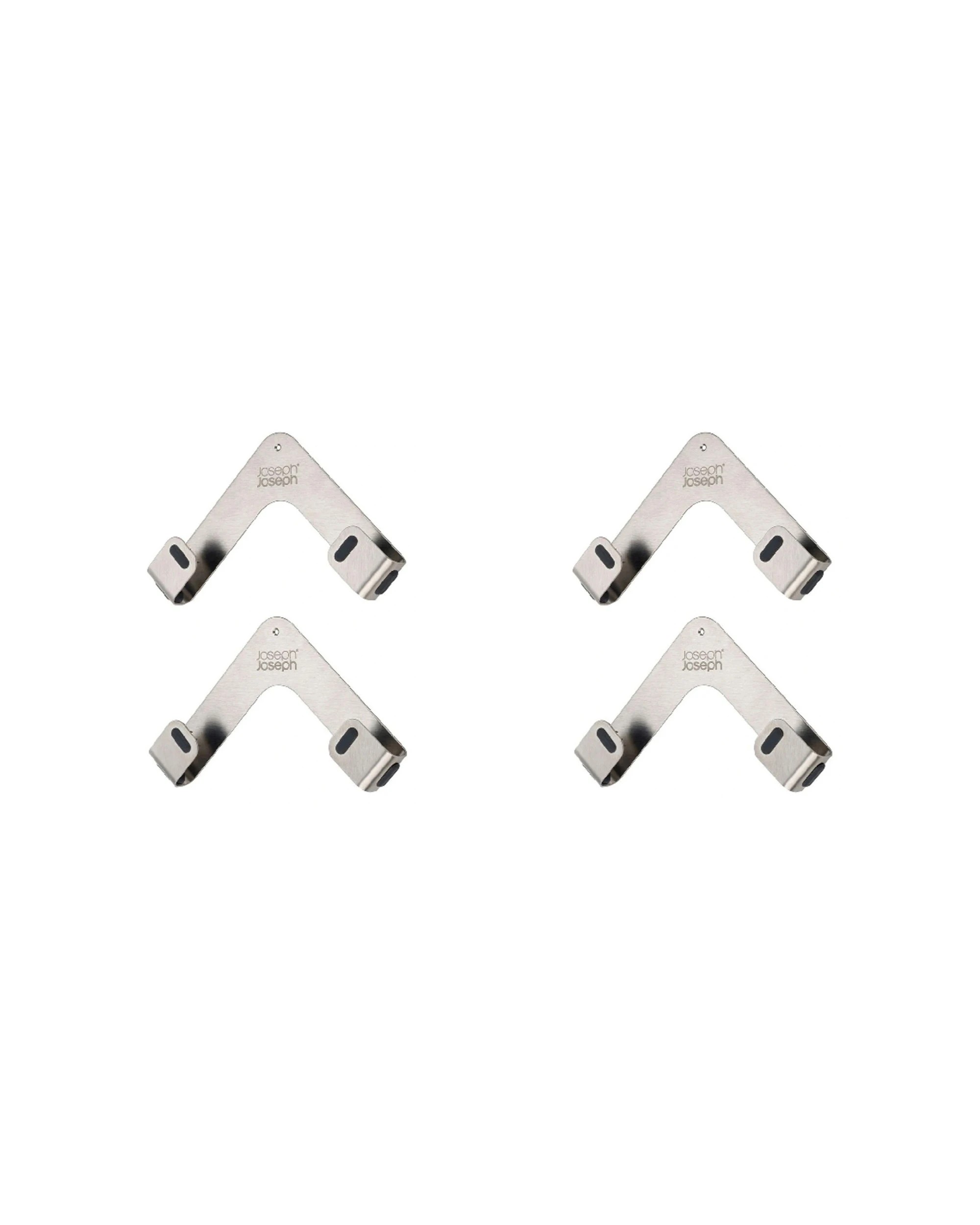 1 Joseph Joseph 2x2pc Space Stainless Steel Pan Lid Holders Mount - Silver, 1 of 8