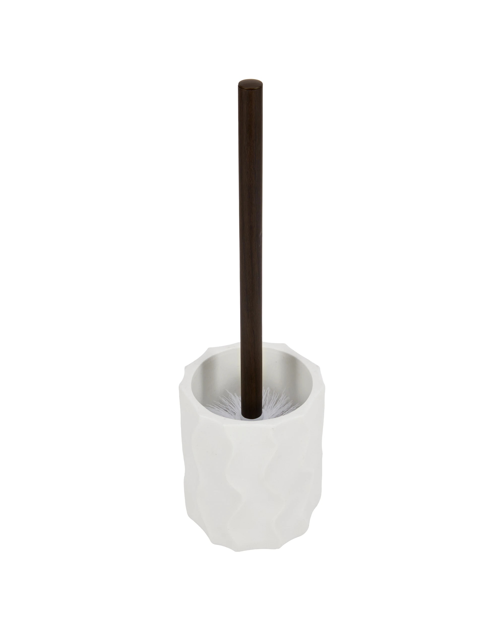 2 White Textured Toilet Brush, 2 of 7