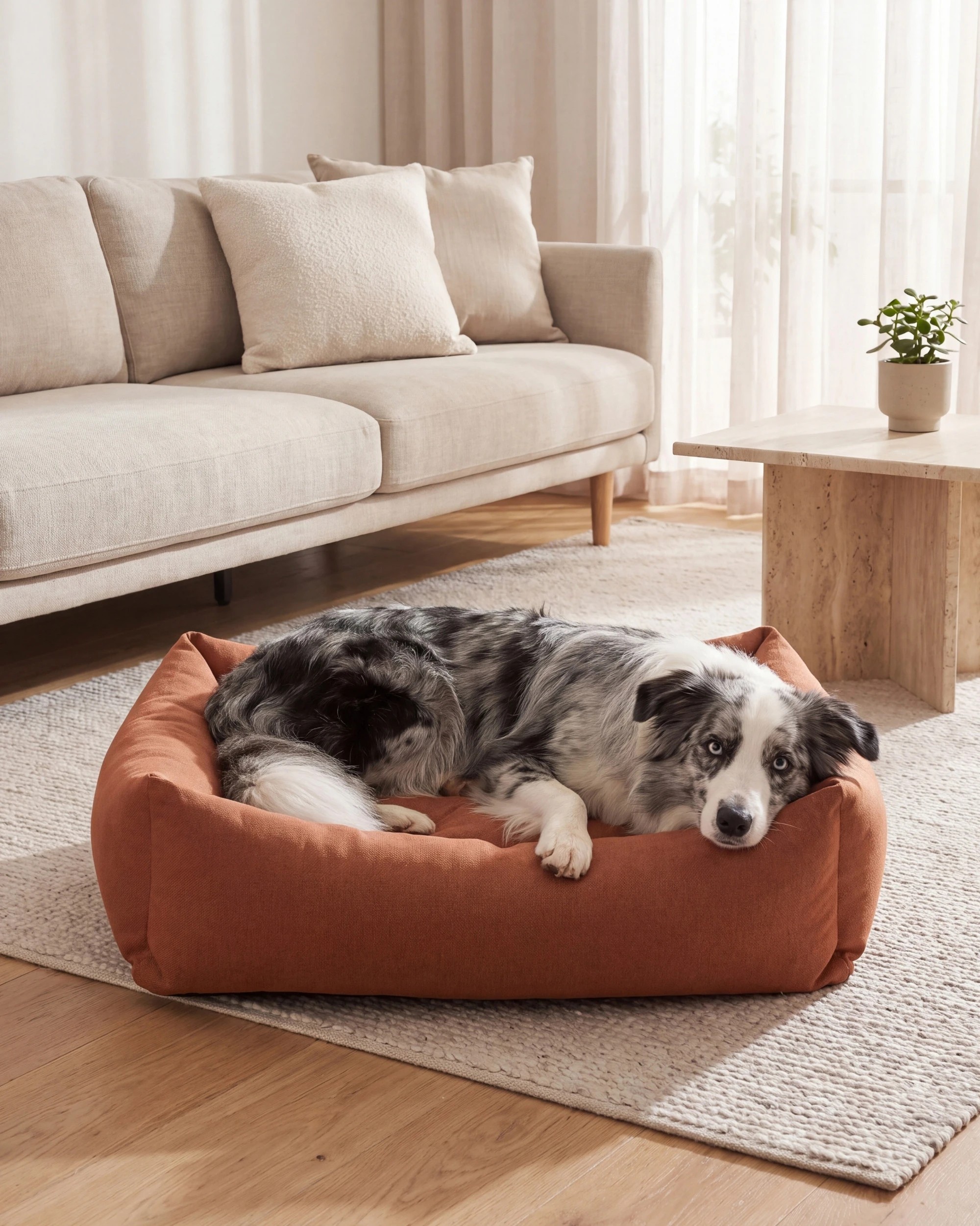 2 Charlie's Brooksy Woven Dog Bed Medium - Rust, 2 of 10