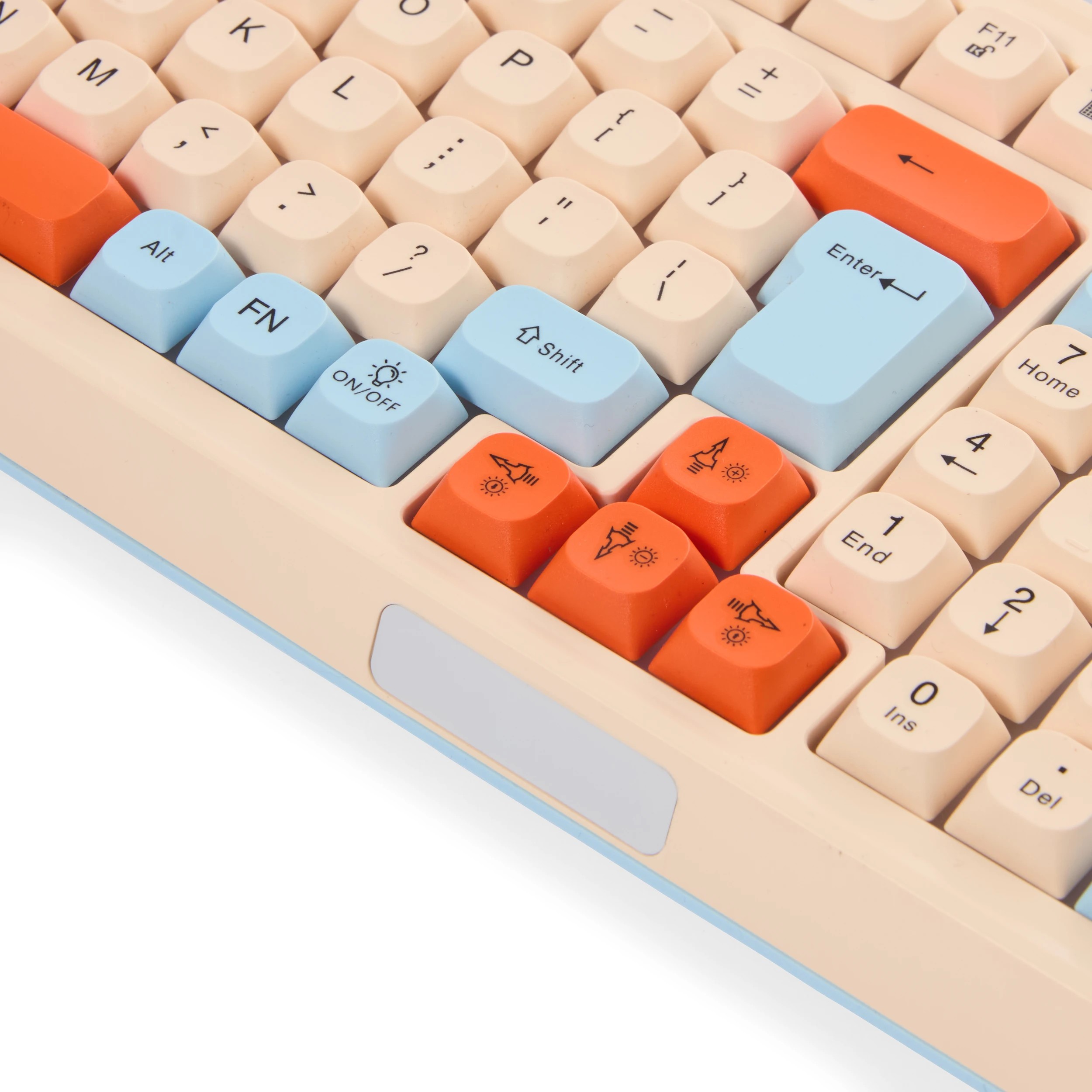 7 Membrane Wired Keyboard - Beige, Blue and Orange, 7 of 8