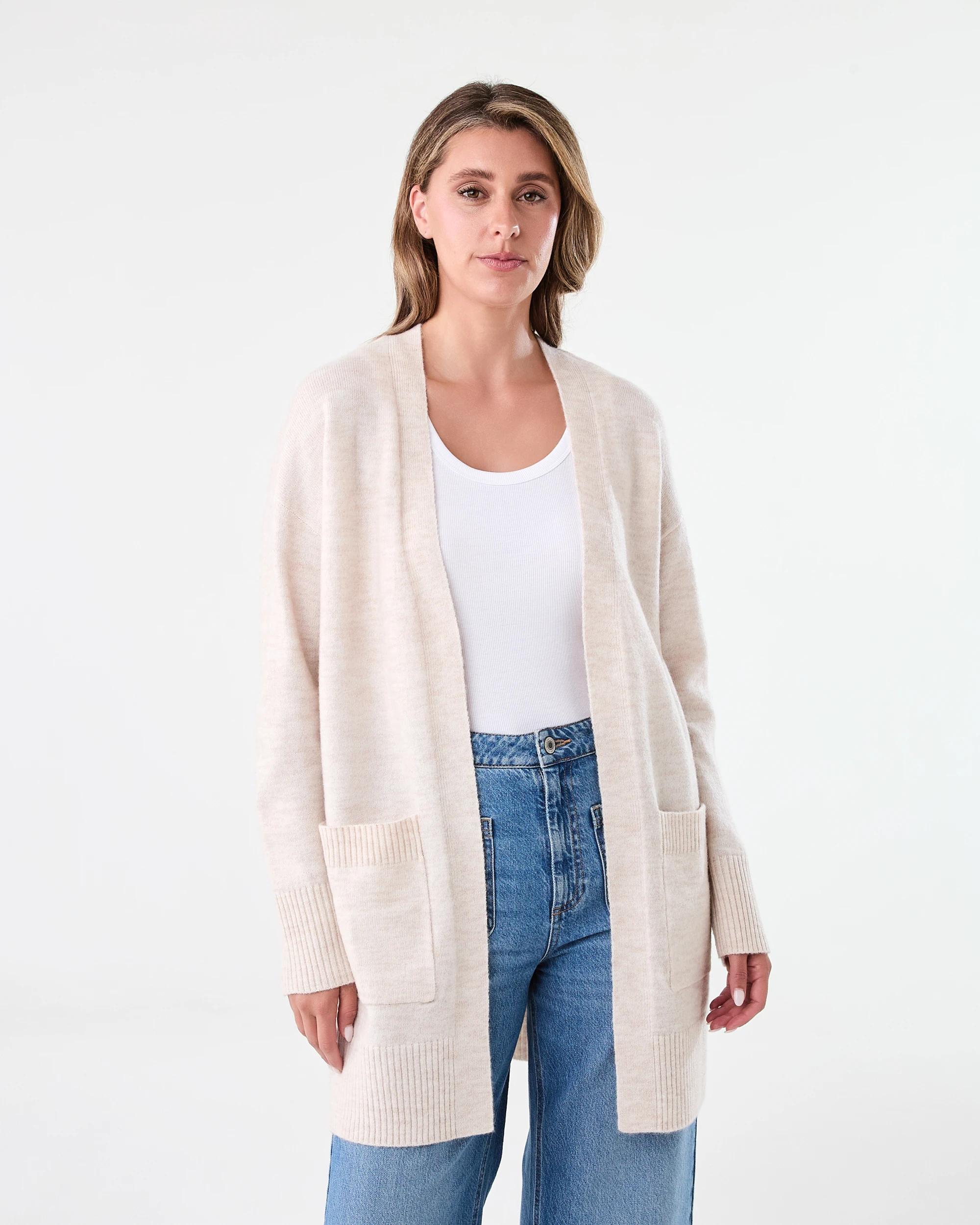 1 Mid Length Cardigan Bge Otml, 1 of 7
