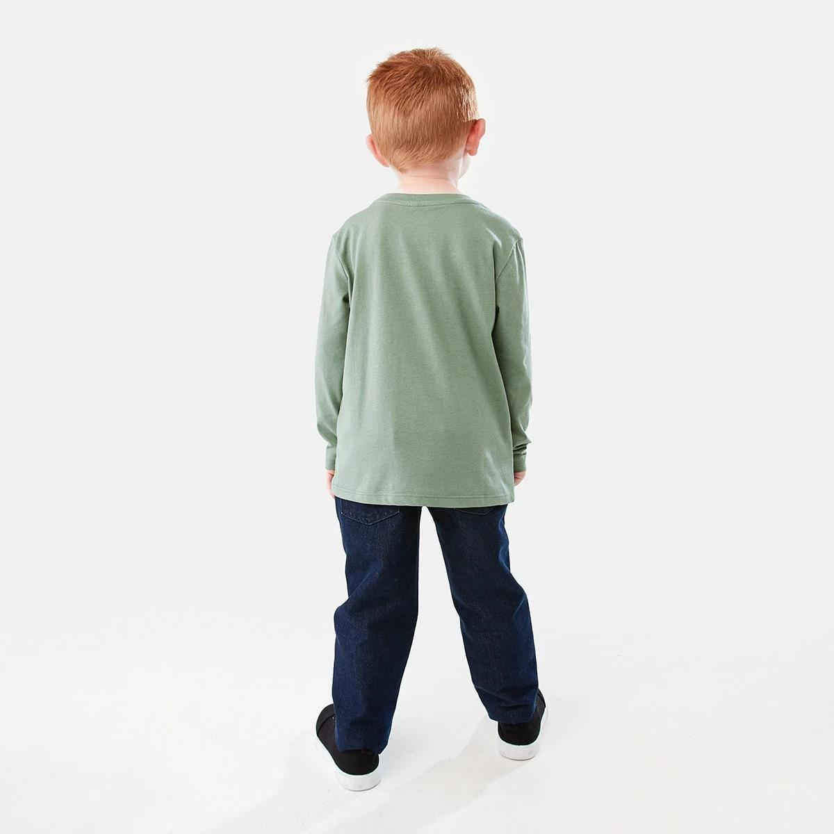 6 Long Sleeve Print T-shirt Grn Digger, 6 of 8