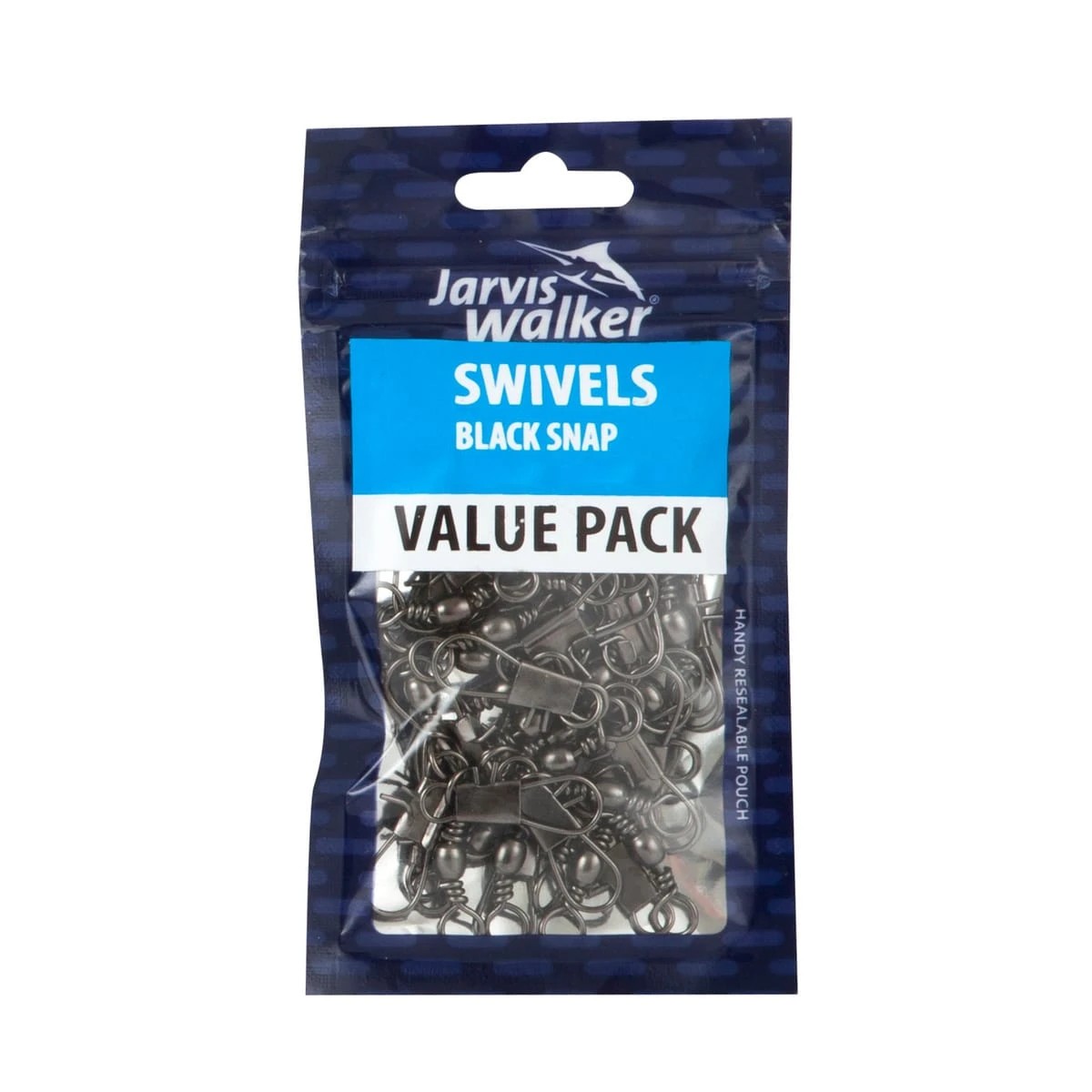 1 25 Pack Jarvis Walker Black Snap Bulk Pack Swivels - Size 4, 1 of 6