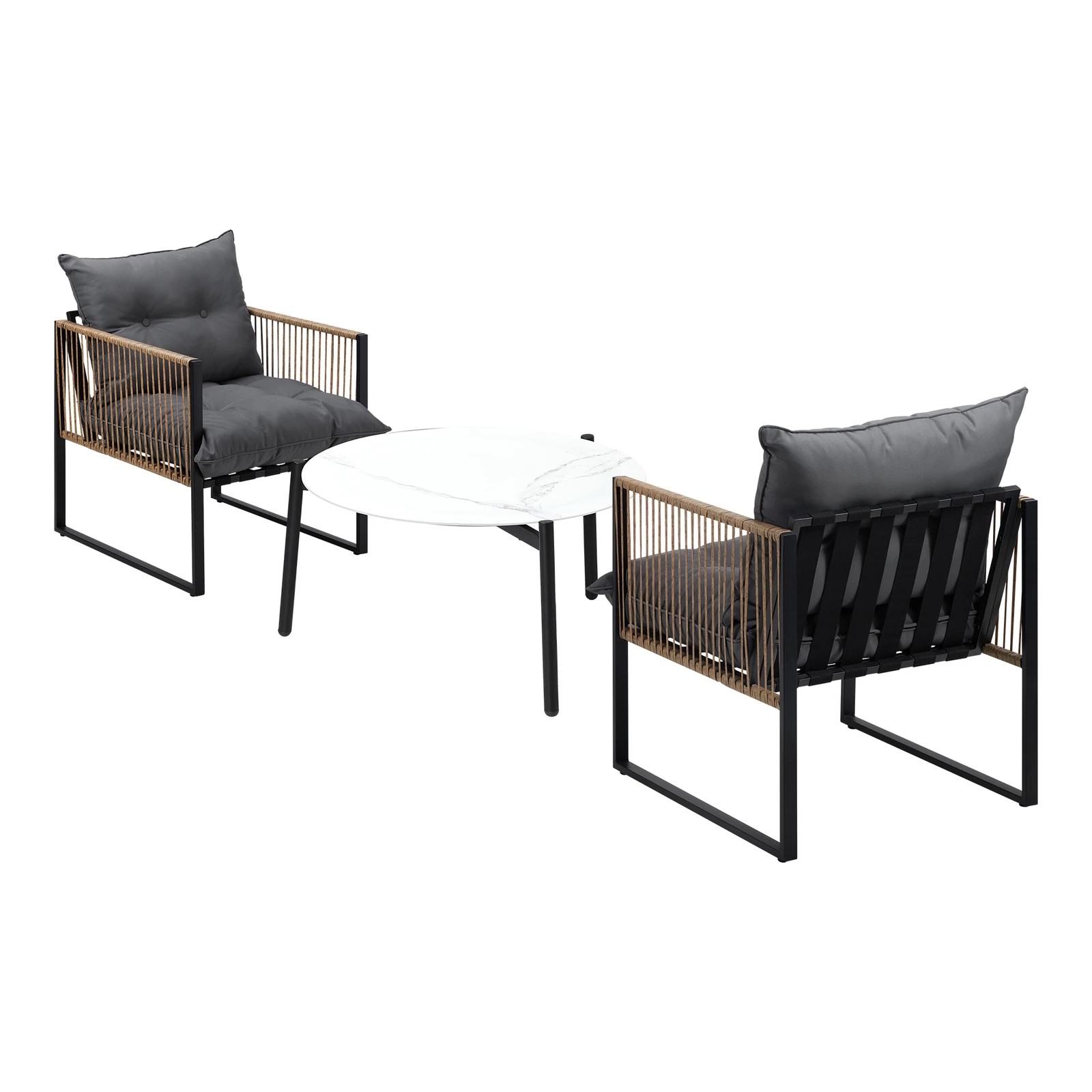 7 Livsip Outdoor Patio Set Furniture 70cm Coffee Table Rattan Chairs 3pcs
 - Multi, 7 of 10