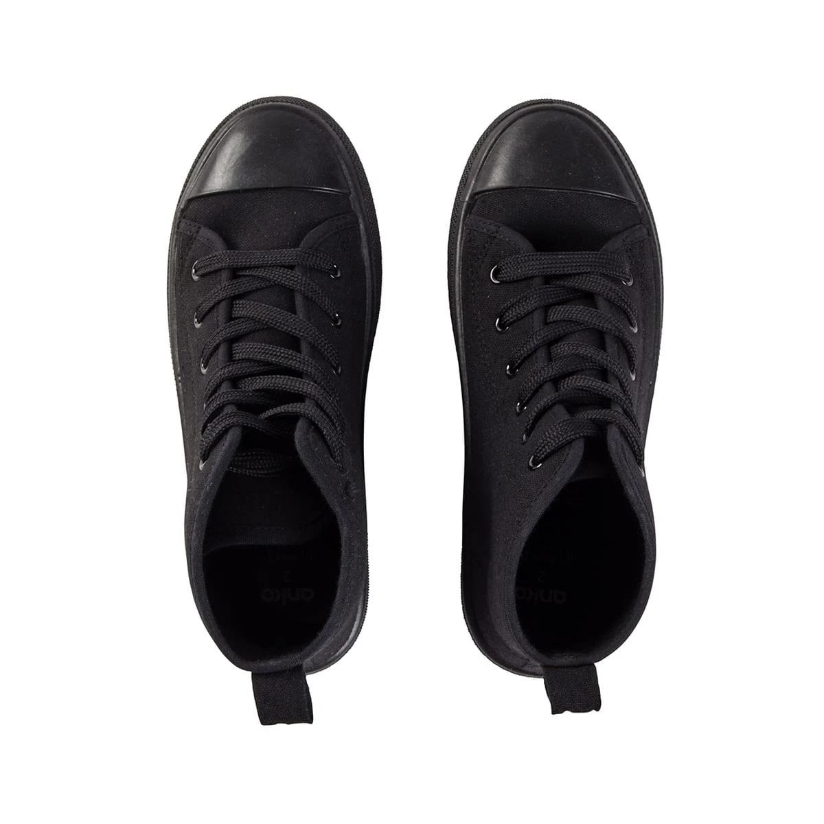 2 Senior High Top Canvas Sneakers Black, 2 of 5