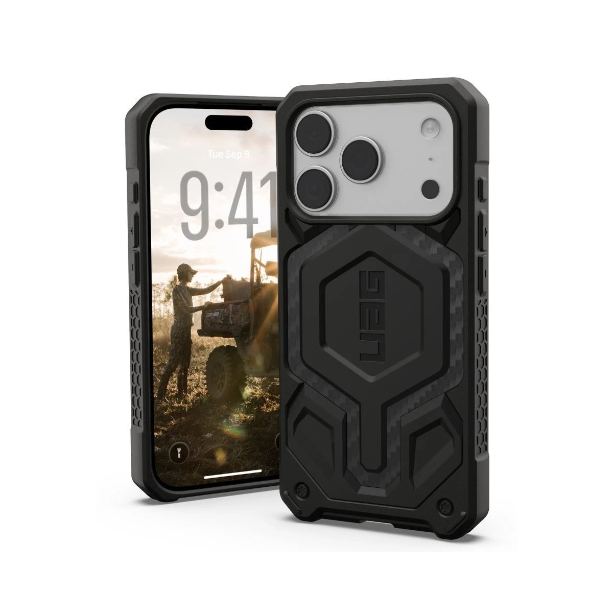 1 Urban Armor Gear Monarch Pro Carbon Fibre MagSafe Case for iPhone 17 Pro Rugged Protective Cover Black, 1 of 1