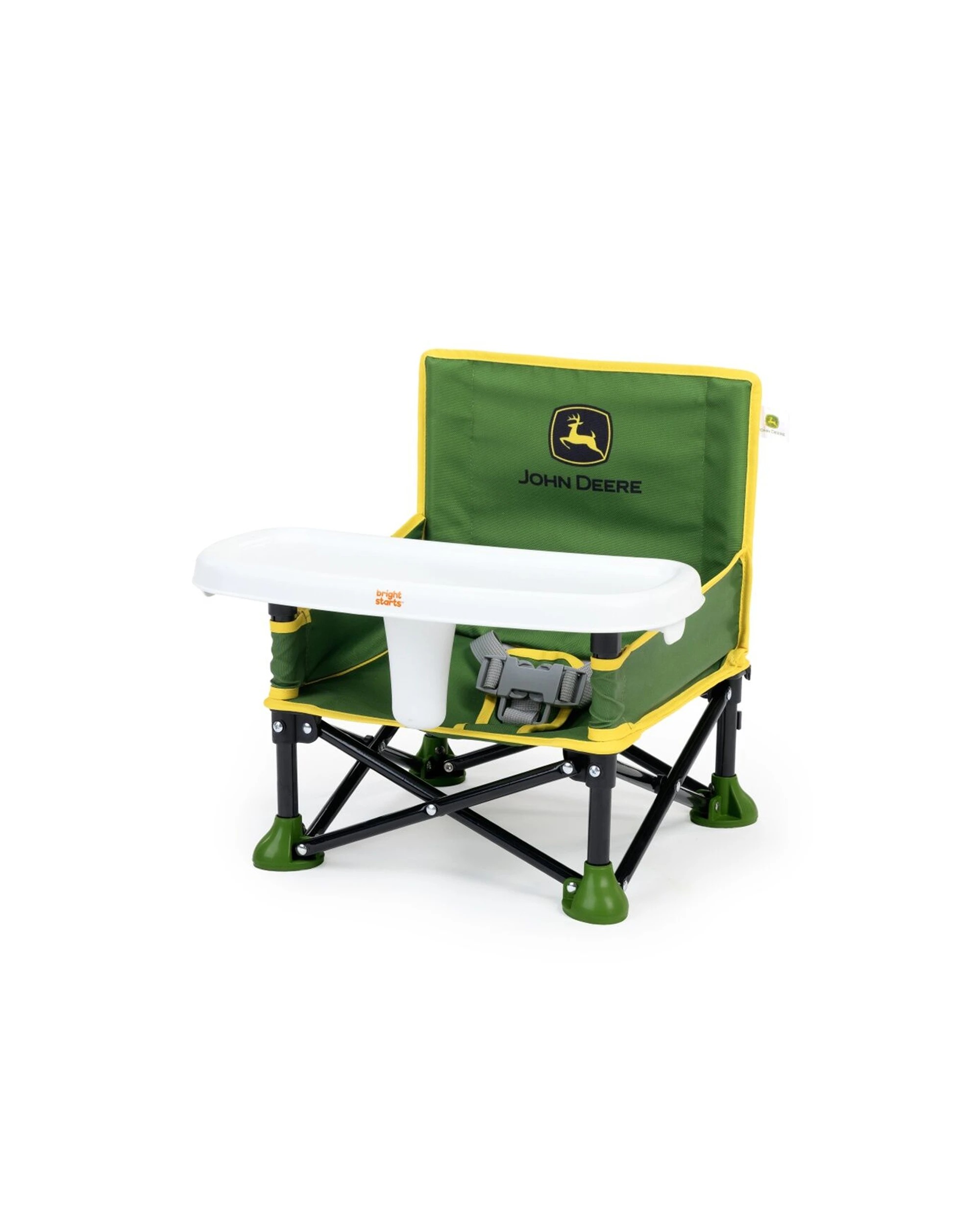 1 Bright Starts John Deere Pop N Sit Portable Baby Booster High Chair 6-36 Months - Green, 1 of 3